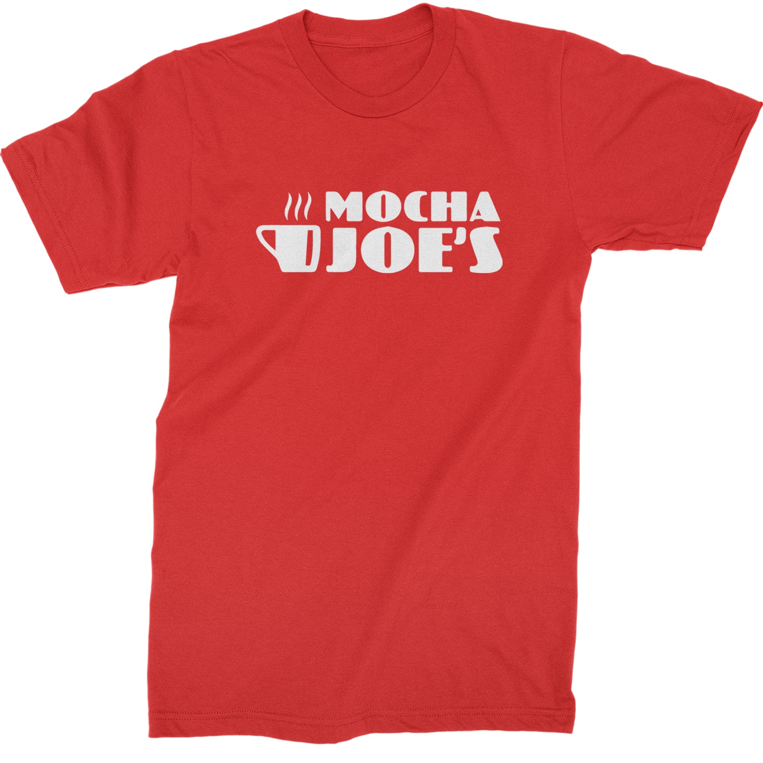 Mocha Joe's Enthusiastic Coffee Mens T-shirt Red