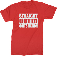 Straight Outta Colts Nation Football  Mens T-shirt Red