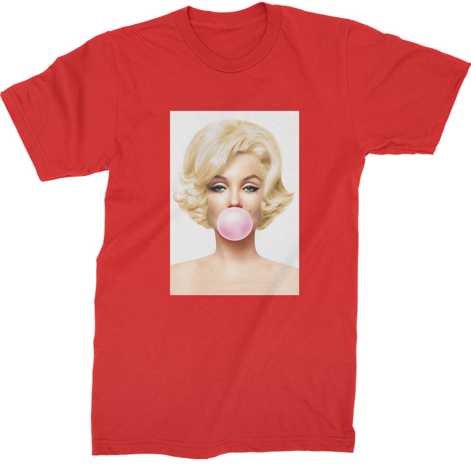 Ms. Monroe Pink Bubble Gum American Icon Mens T-shirt Red