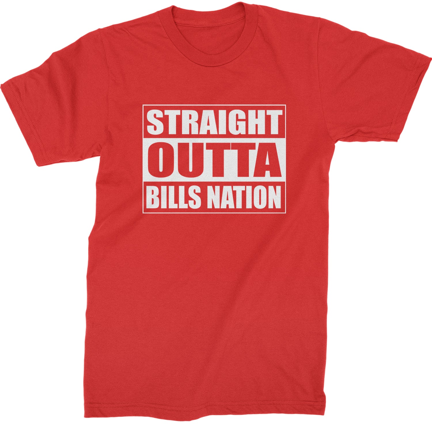 Straight Outta Bills Nation  Mens T-shirt Red