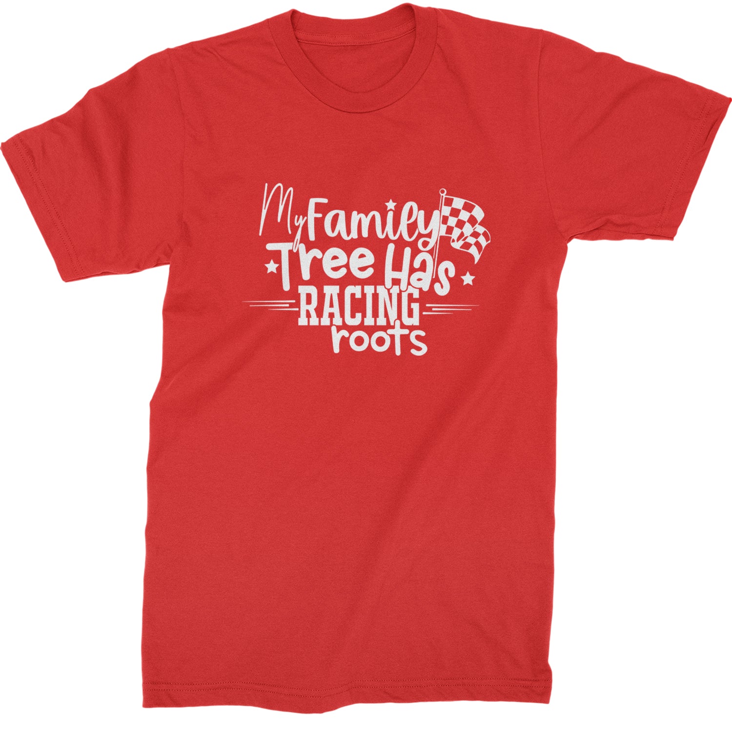 My Family Tree Has Racing Roots Mens T-shirt Red