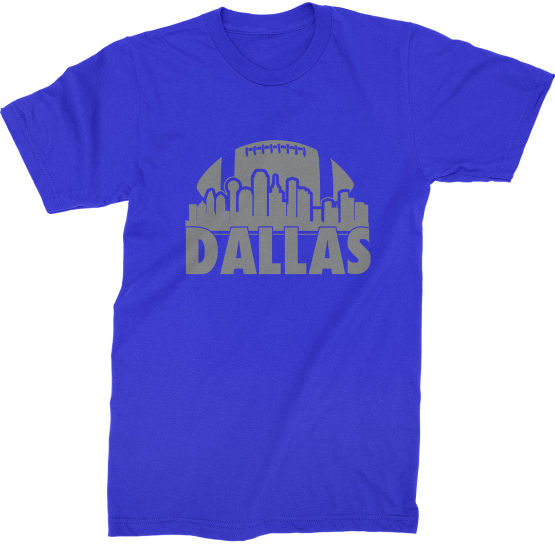 Dallas Texas Skyline Mens T-shirt Royal Blue