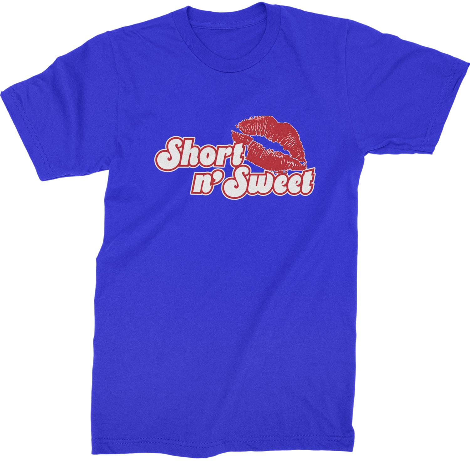 Short N' Sweet Red Lips  Mens T-shirt Royal Blue