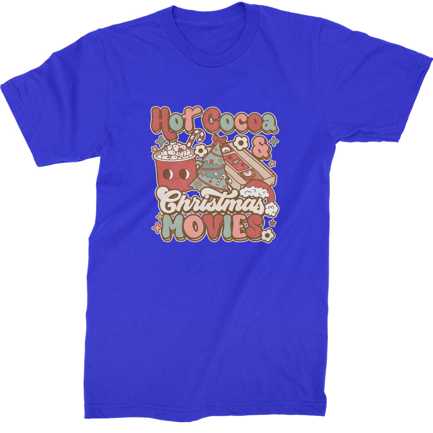 Hot Cocoa And Christmas Movies Holiday  Mens T-shirt Royal Blue