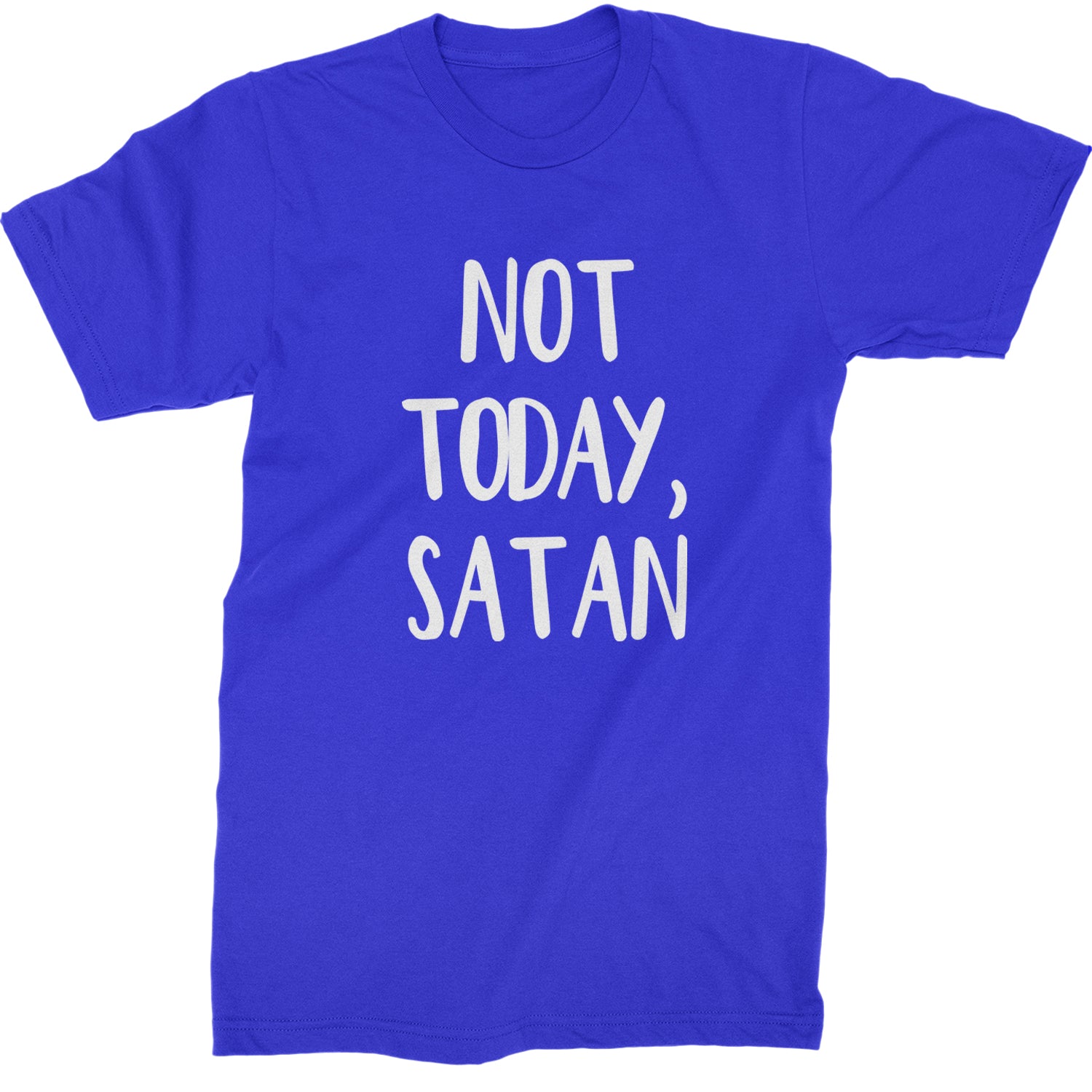 Not Today, Satan Jesus Already Won Mens T-shirt Royal Blue