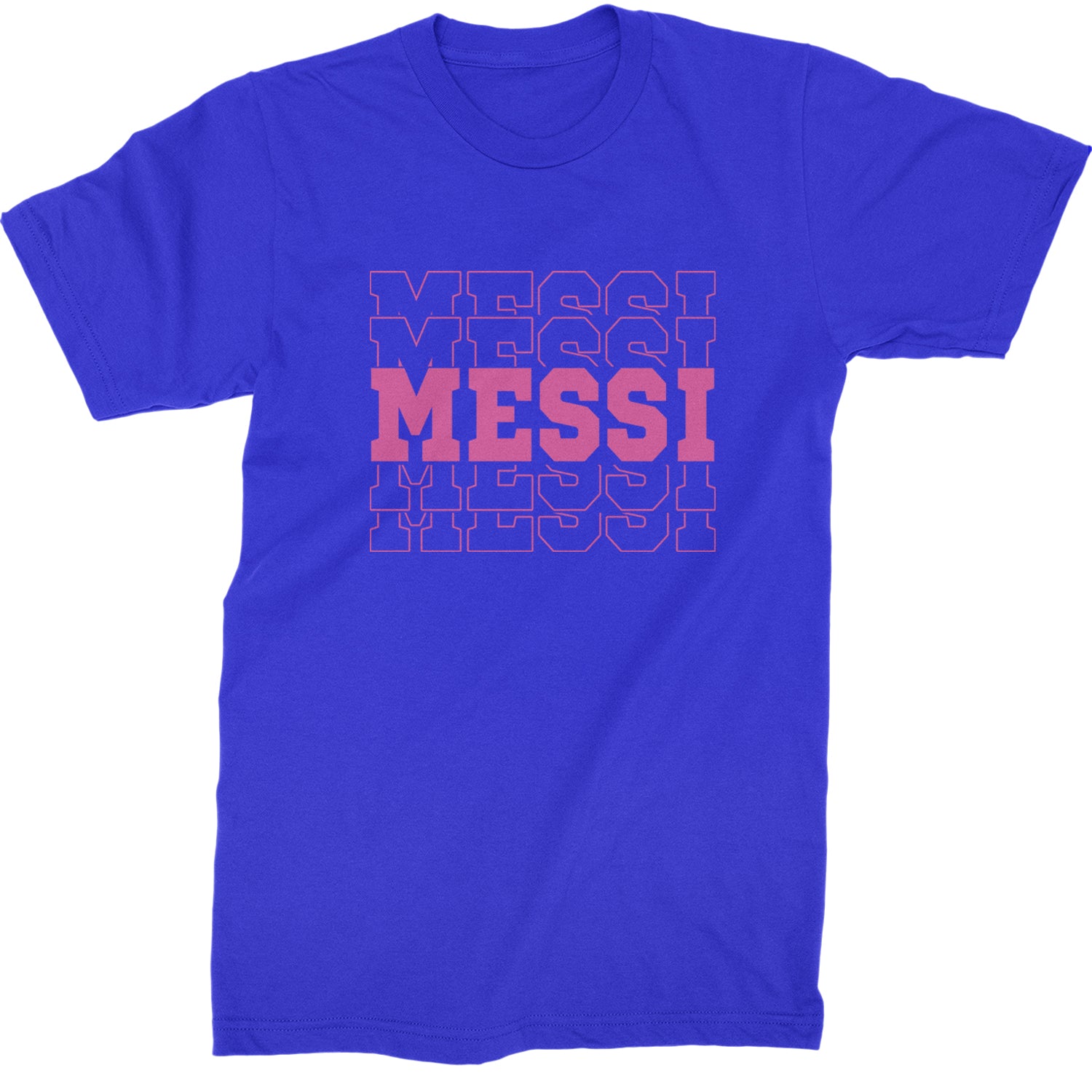 Messi Miami Futbol Mens T-shirt Royal Blue