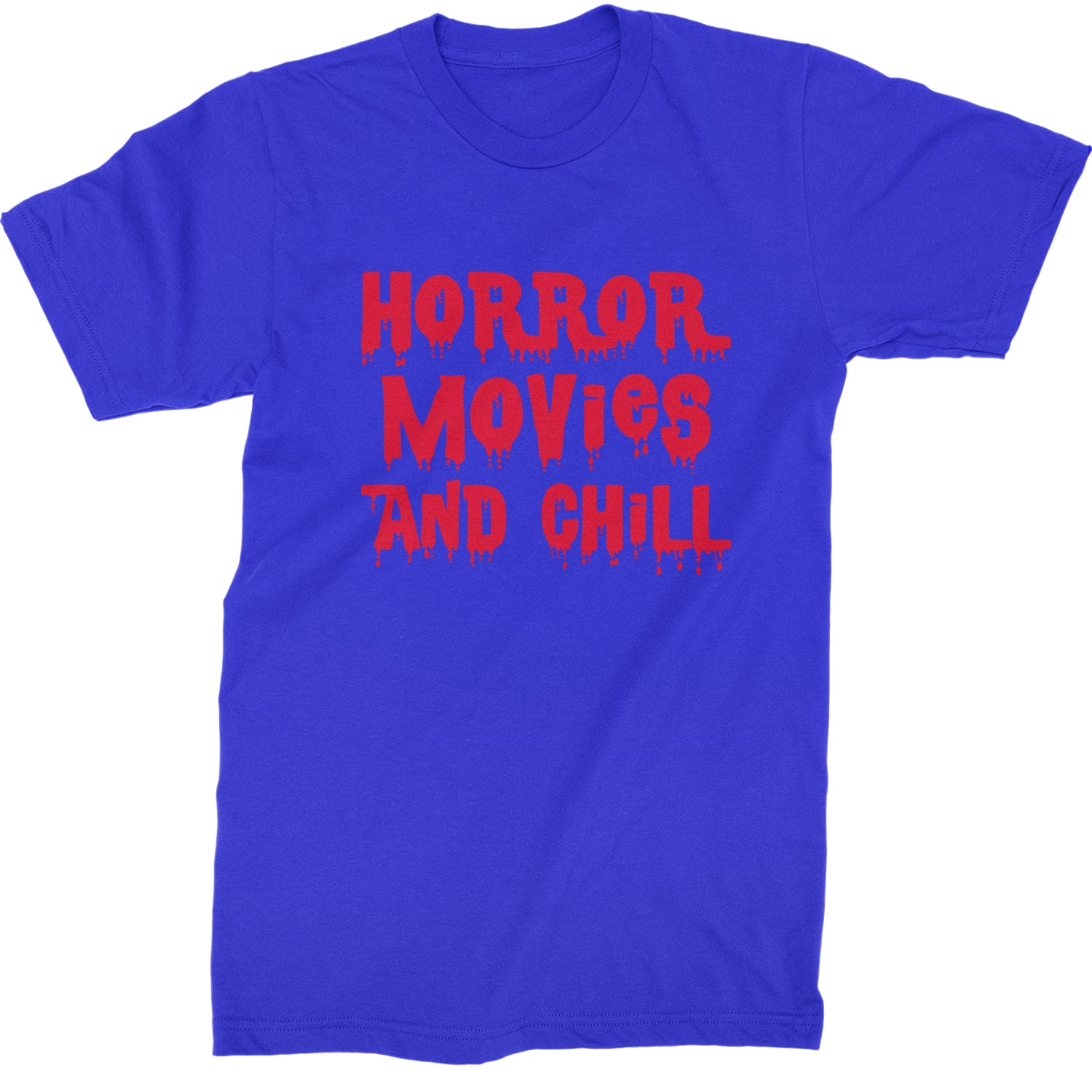 Horror Movies and Chill  Mens T-shirt Royal Blue