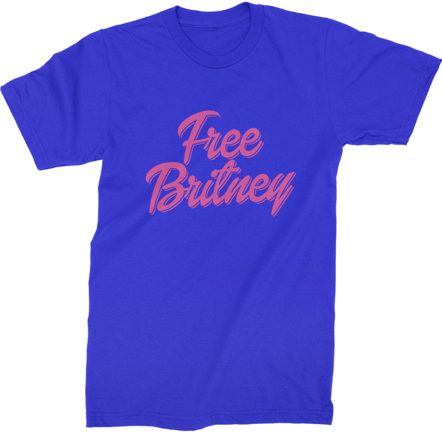 Pink Free Britney Mens T-shirt Royal Blue