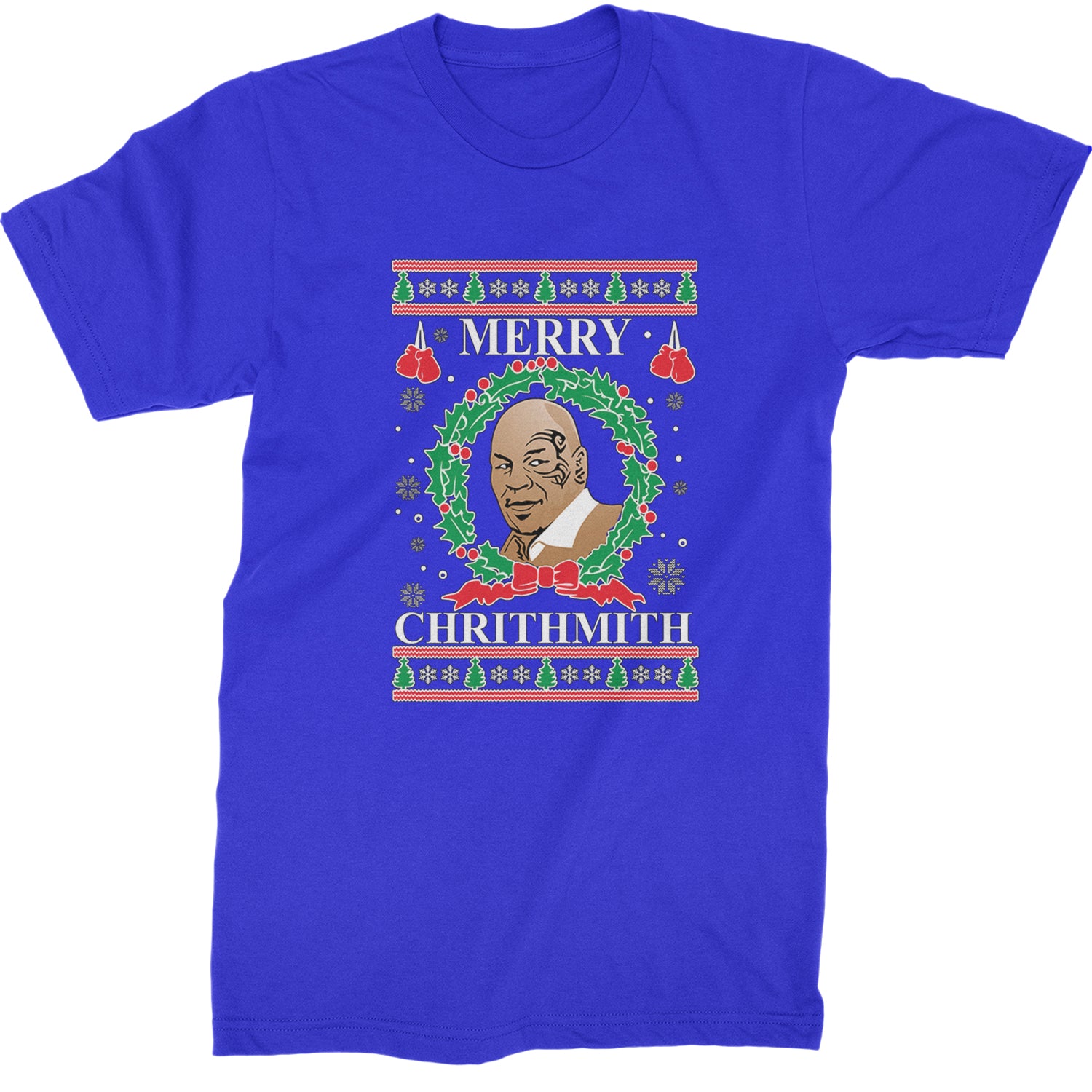 Merry Chrithmith Ugly Christmas  Mens T-shirt Royal Blue