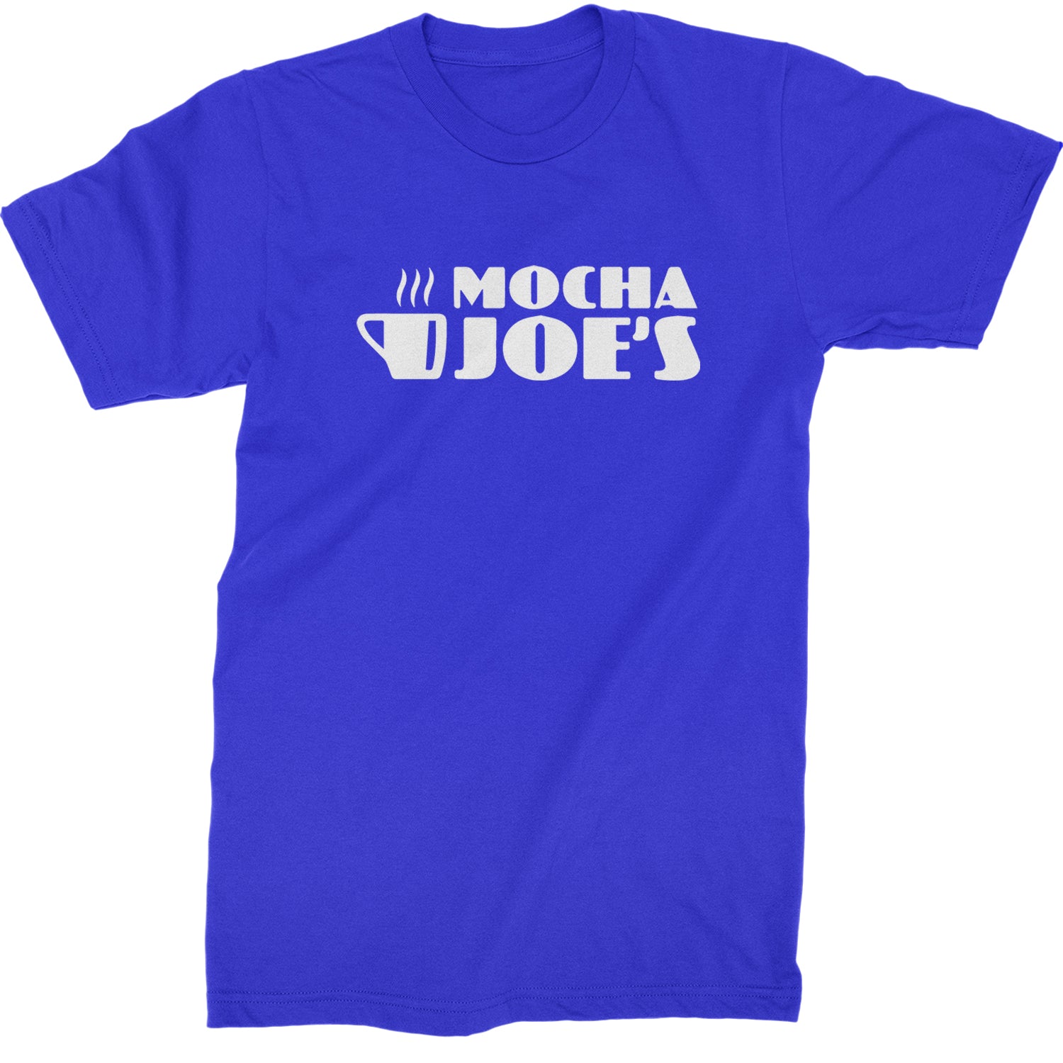 Mocha Joe's Enthusiastic Coffee Mens T-shirt Royal Blue