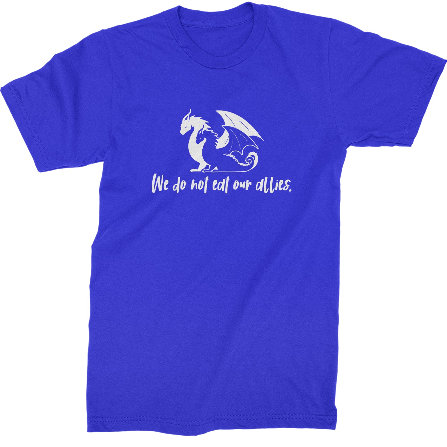 We Do Not Eat Our Allies Fourth Wing Basgiath  Mens T-shirt Royal Blue