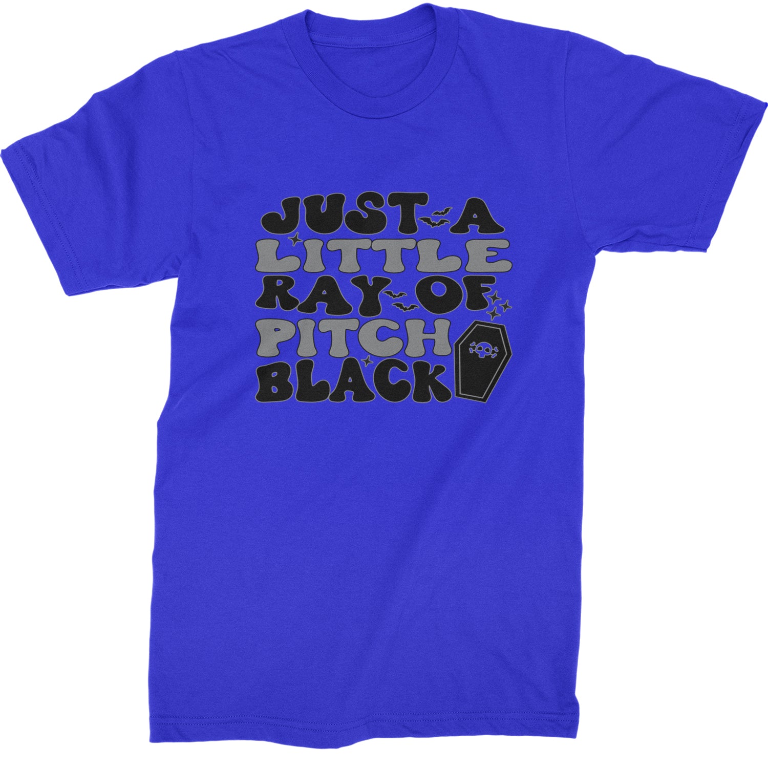 Just A Little Ray of Pitch Black Mens T-shirt Royal Blue