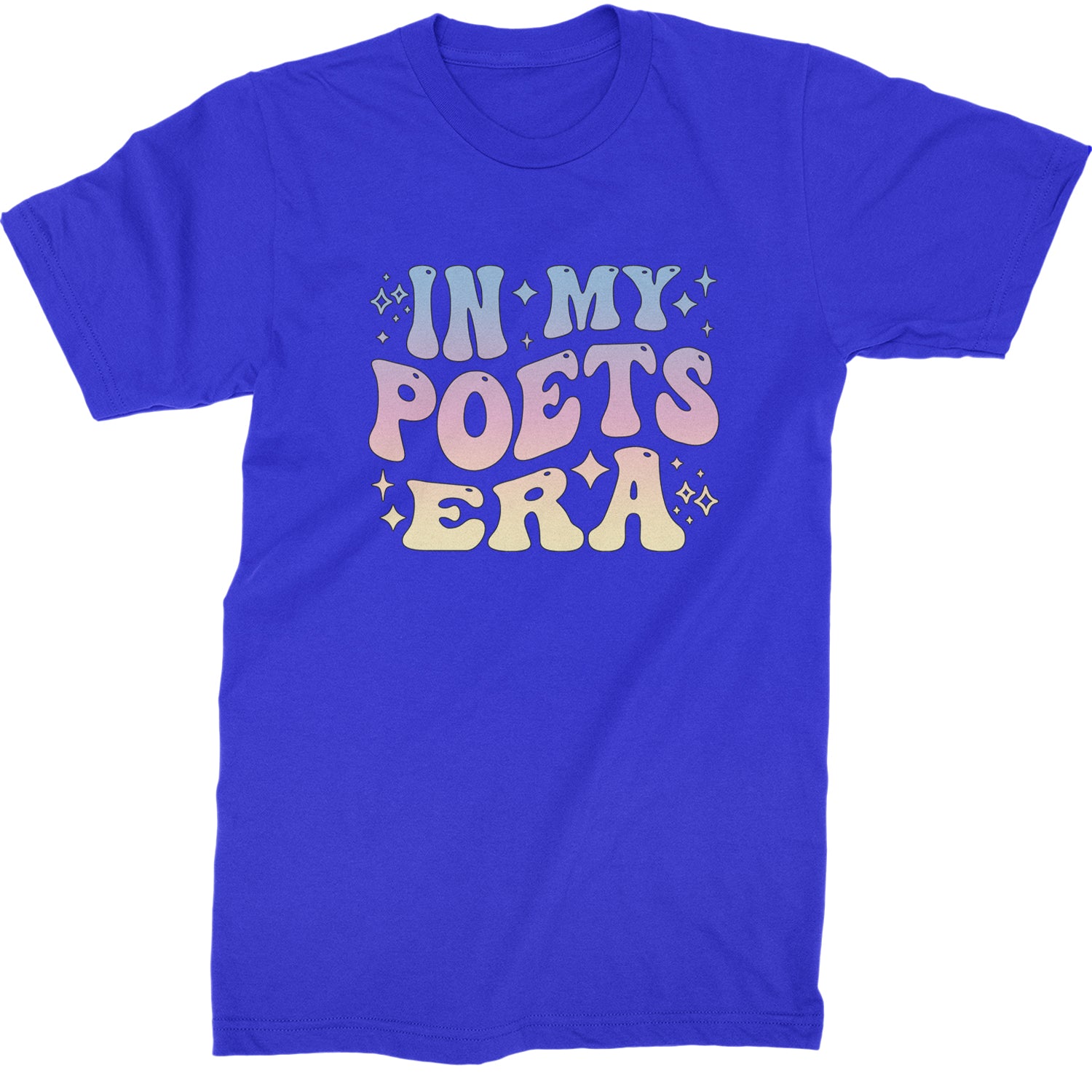 In My Poet Era Tie Dye TTPD Music Mens T-shirt Royal Blue