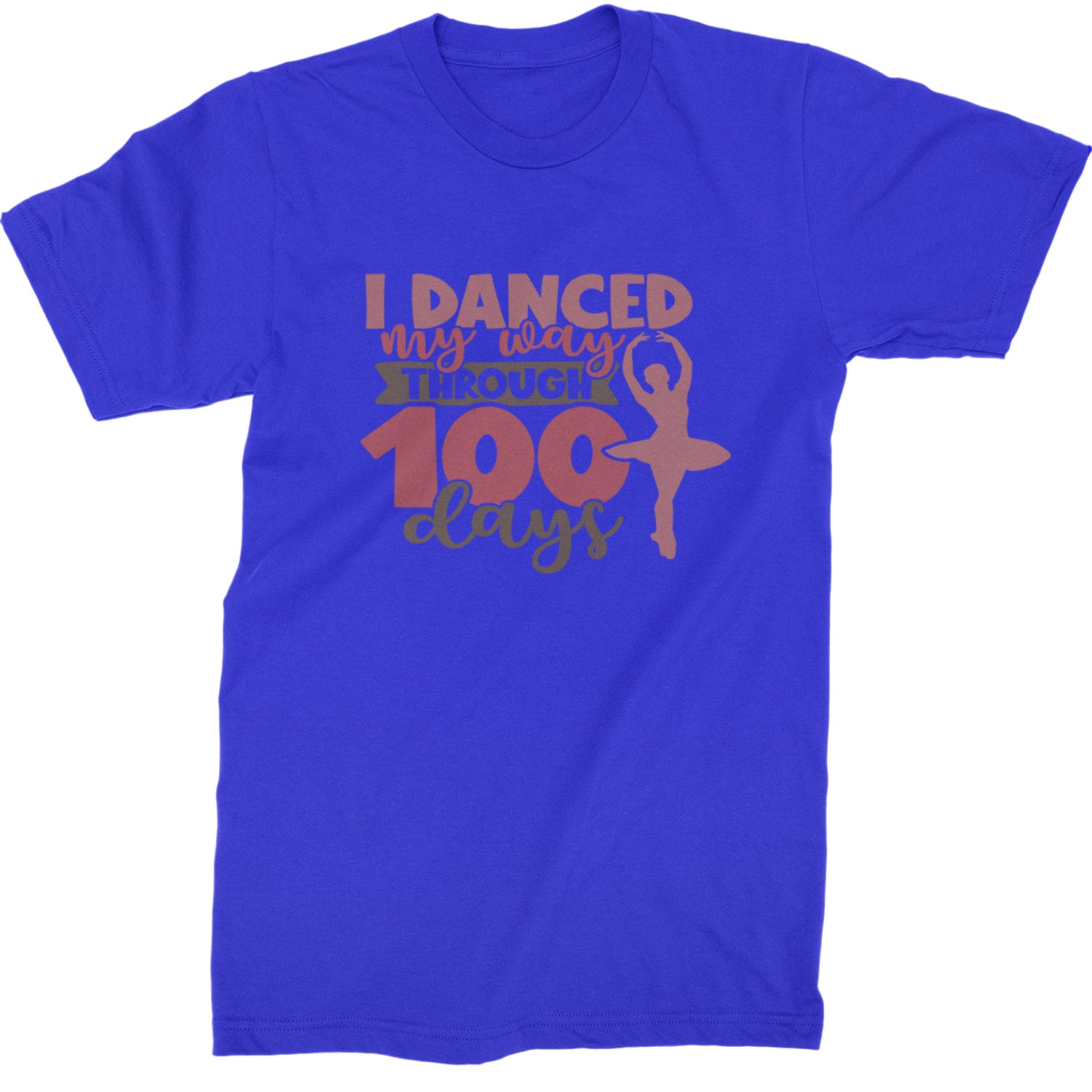 I Danced My Way Through 100 Days Of School  Mens T-shirt Royal Blue