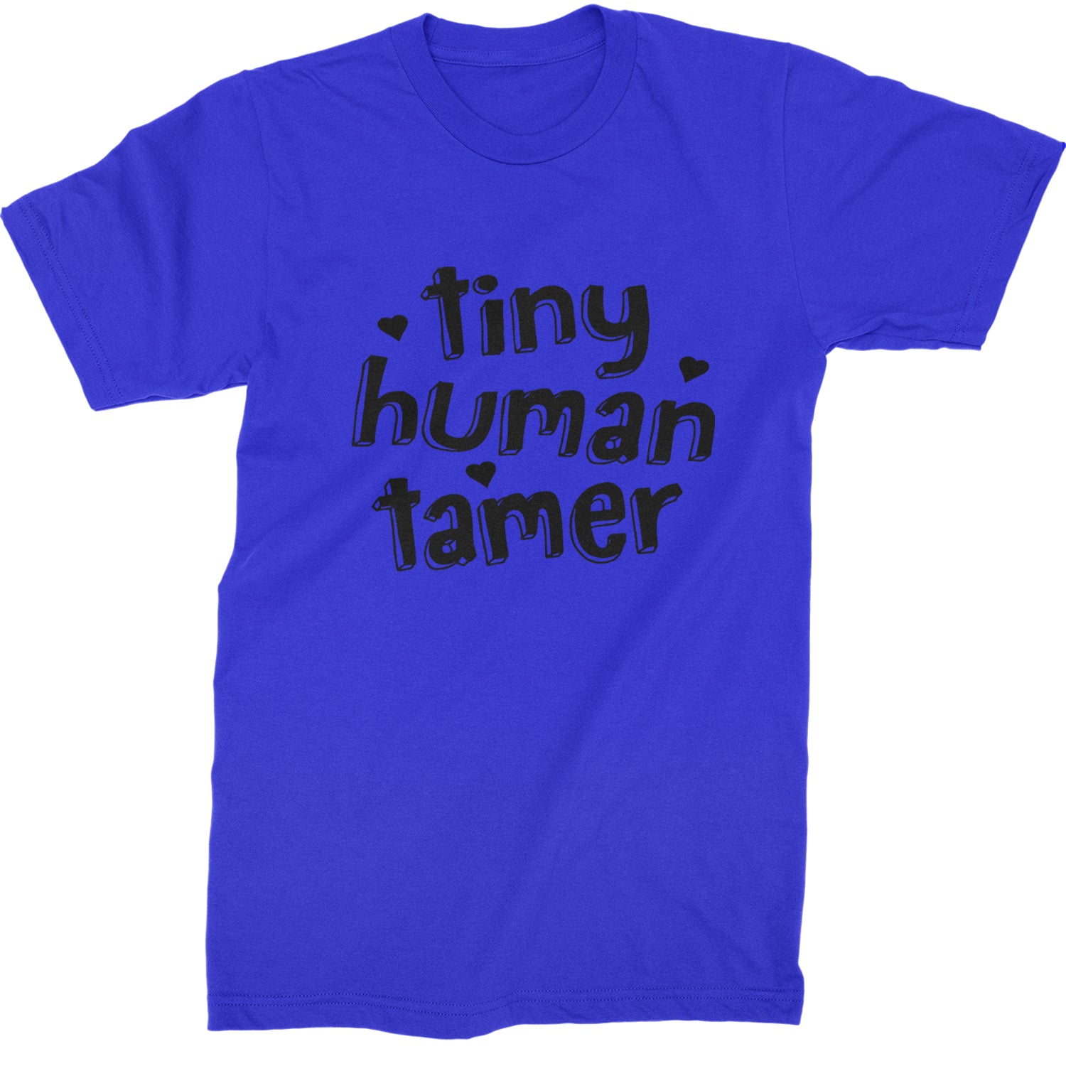 Tiny Human Tamer Teacher Mens T-shirt Royal Blue