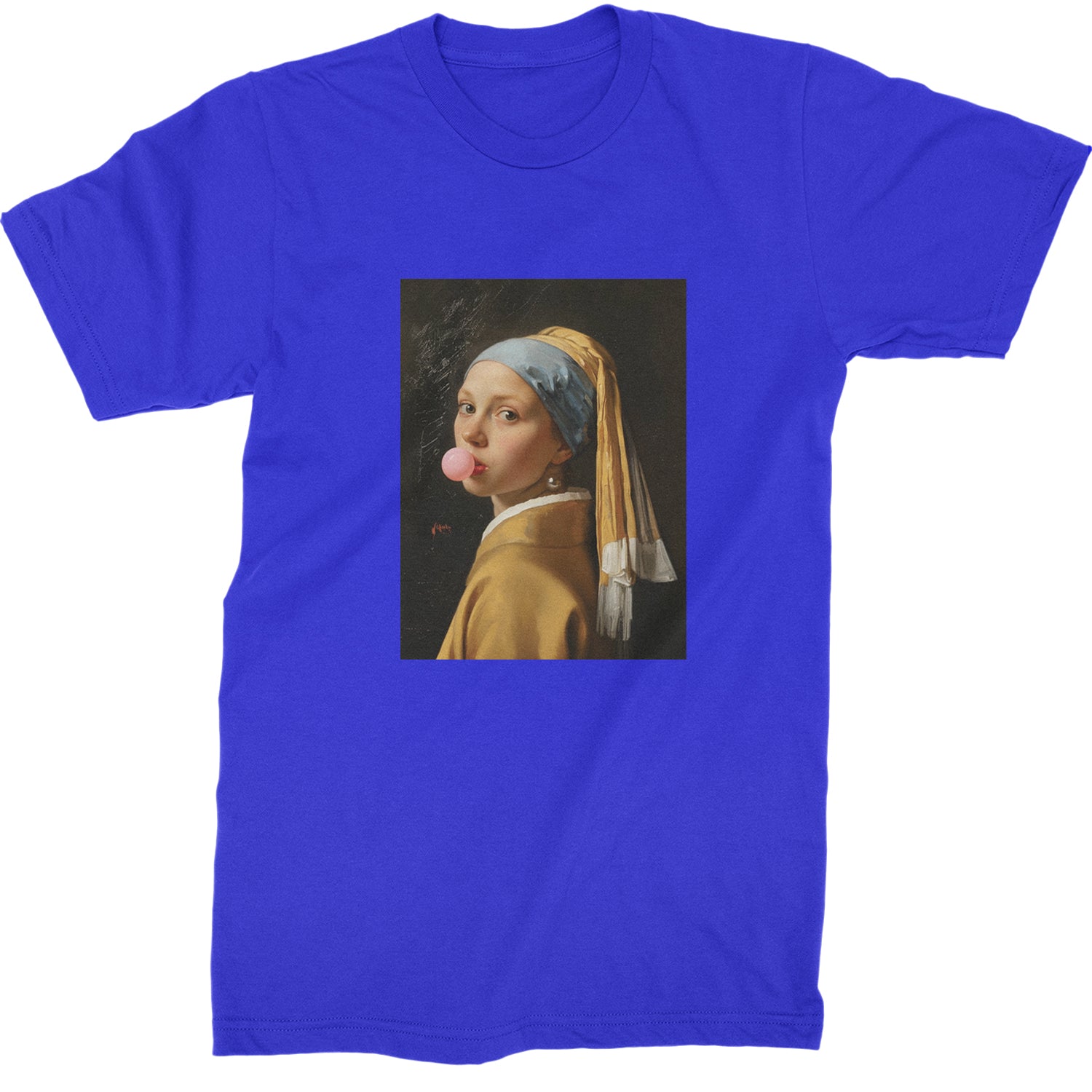 Girl with a Pearl Earring Bubble Gum Contemporary Art Mens T-shirt Royal Blue