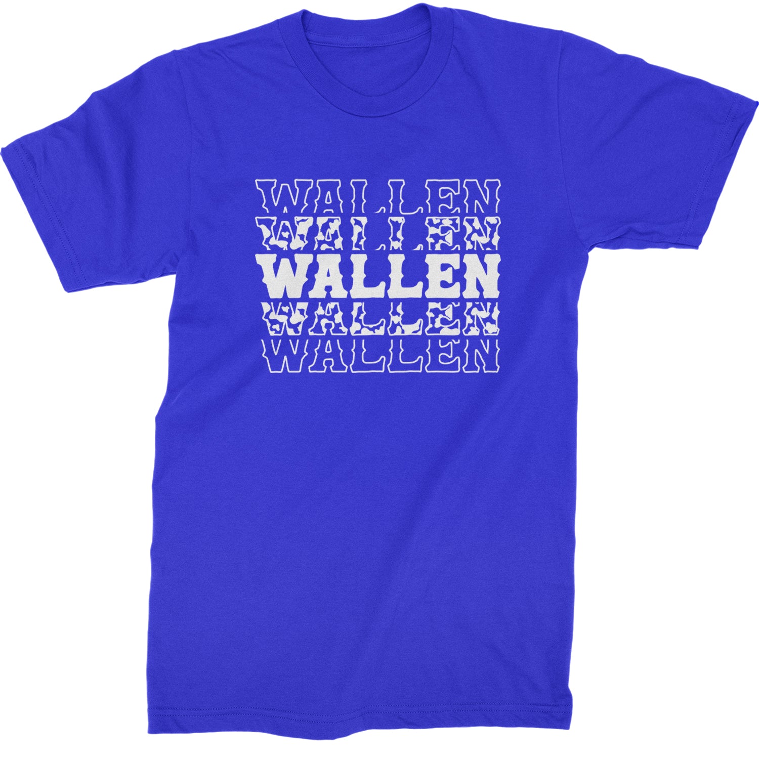 Wallen Country Music Western Mens T-shirt Royal Blue