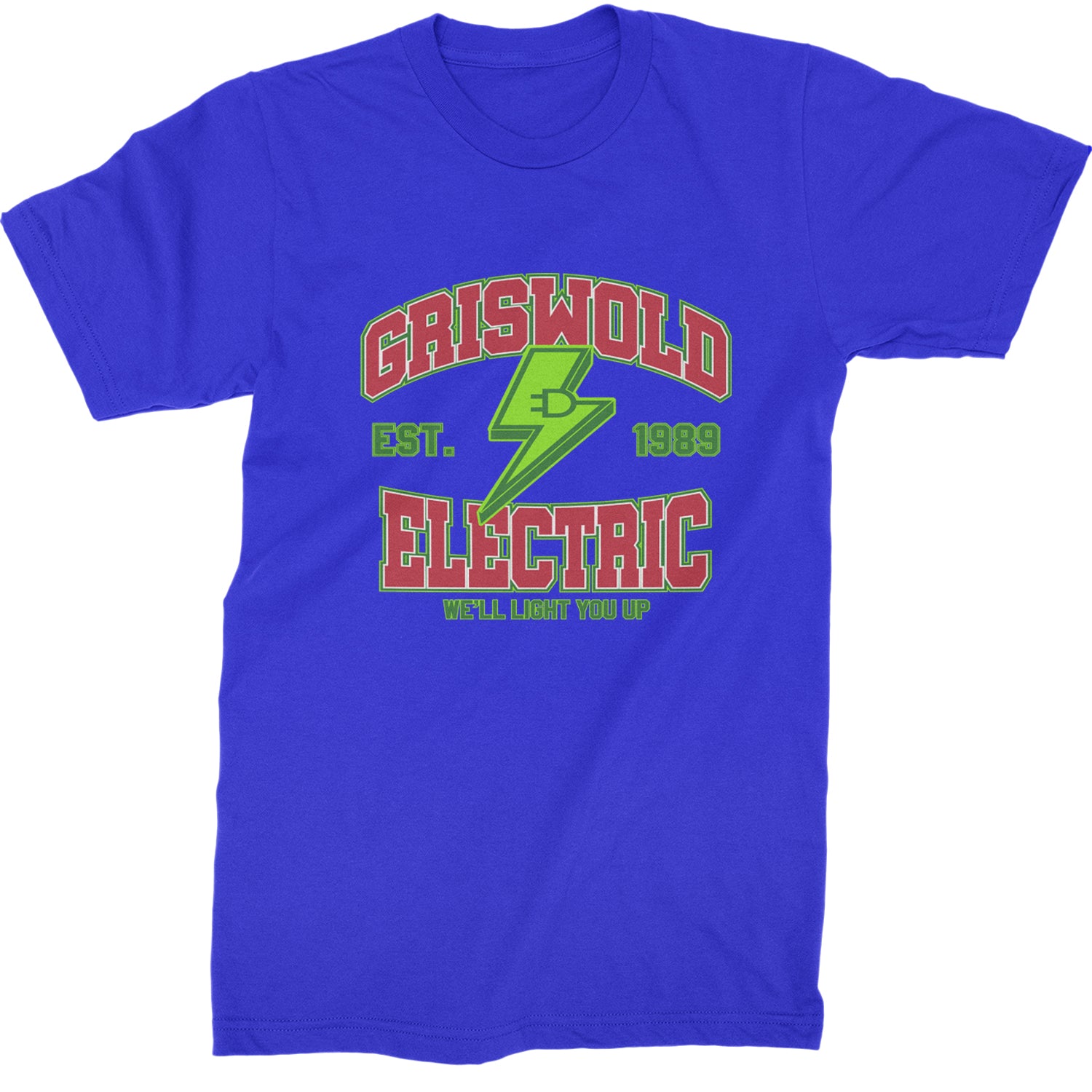 Griswold Electric We'll Light You Up  Mens T-shirt Royal Blue