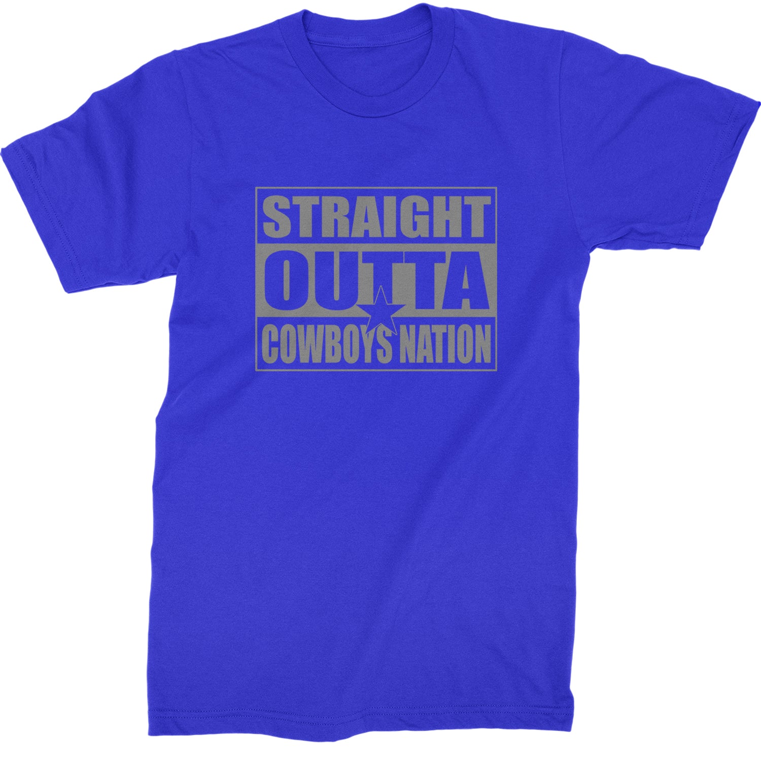 Straight Outta Cowboys Nation   Mens T-shirt Royal Blue