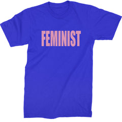 Feminist (Pink Print) Mens T-shirt Royal Blue