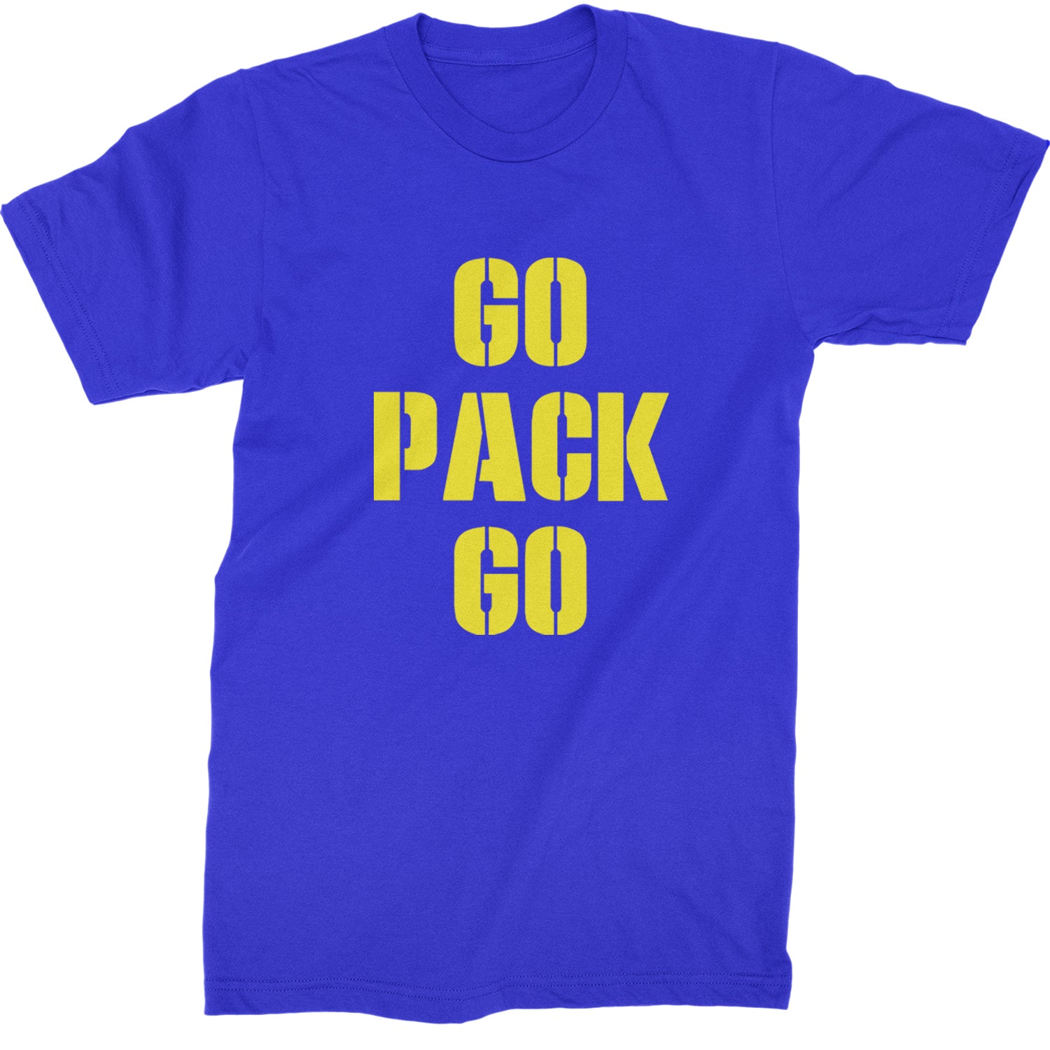 Go Pack Go Green Bay Mens T-shirt Royal Blue