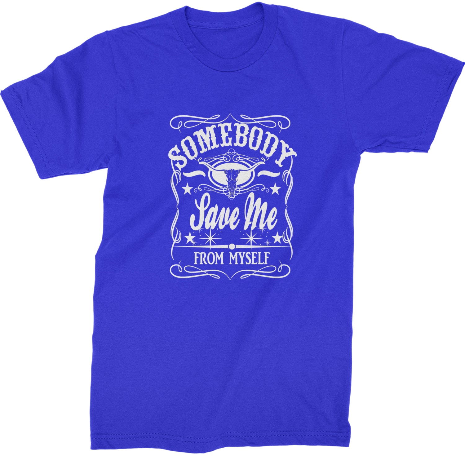 Somebody Save Me From Myself Son Of A Sinner Mens T-shirt Royal Blue