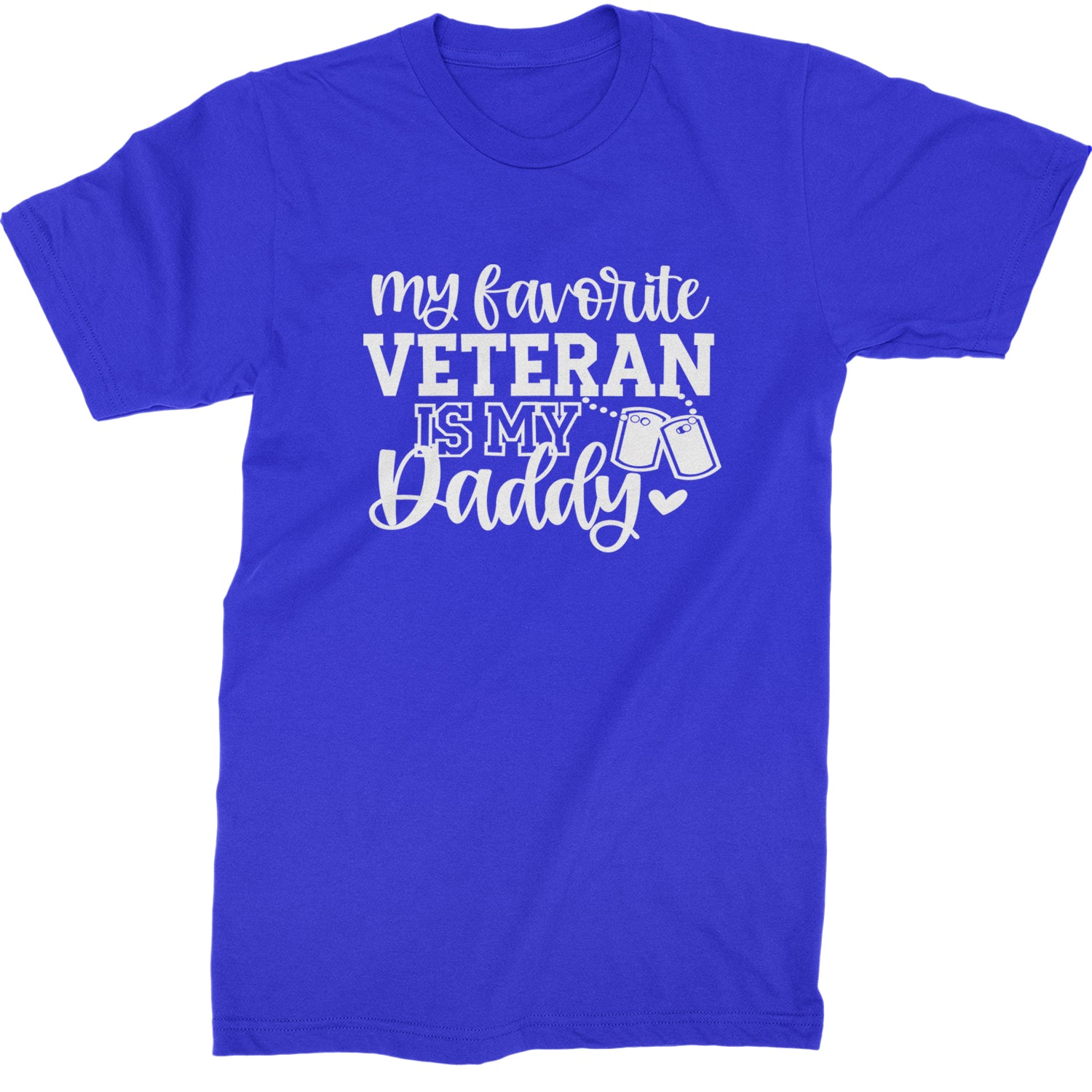 My Favorite Veteran Is My Daddy Mens T-shirt Royal Blue