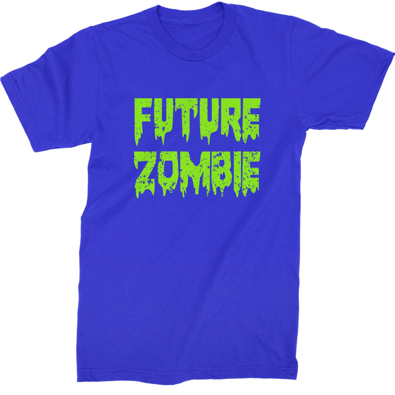 Future Zombie Horror Mens T-shirt Royal Blue