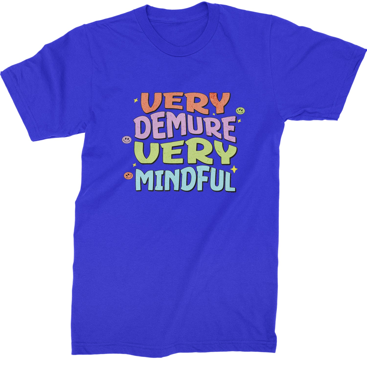 Very Demure, Very Mindful Mens T-shirt Royal Blue