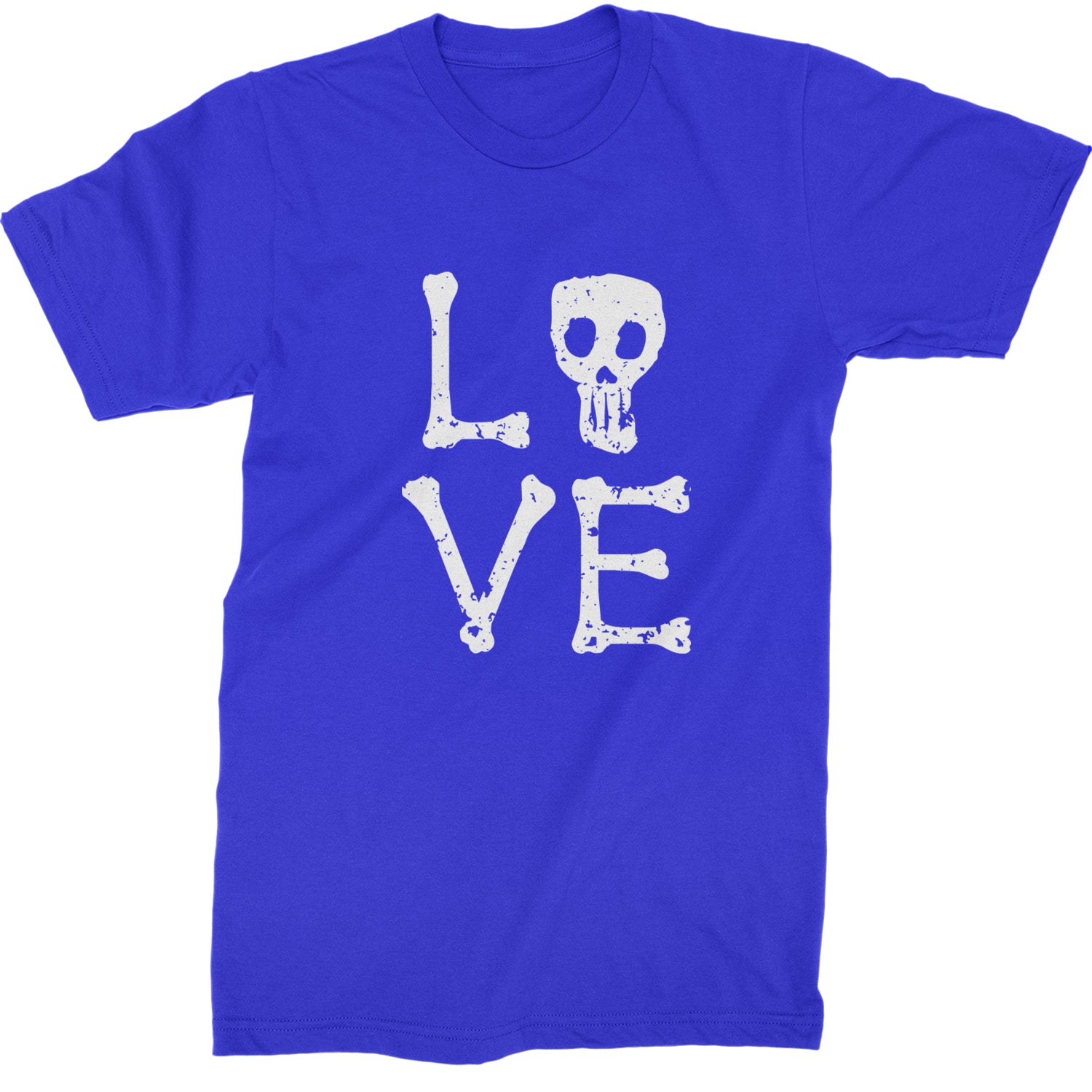 Love Skeleton Bones Mens T-shirt Royal Blue