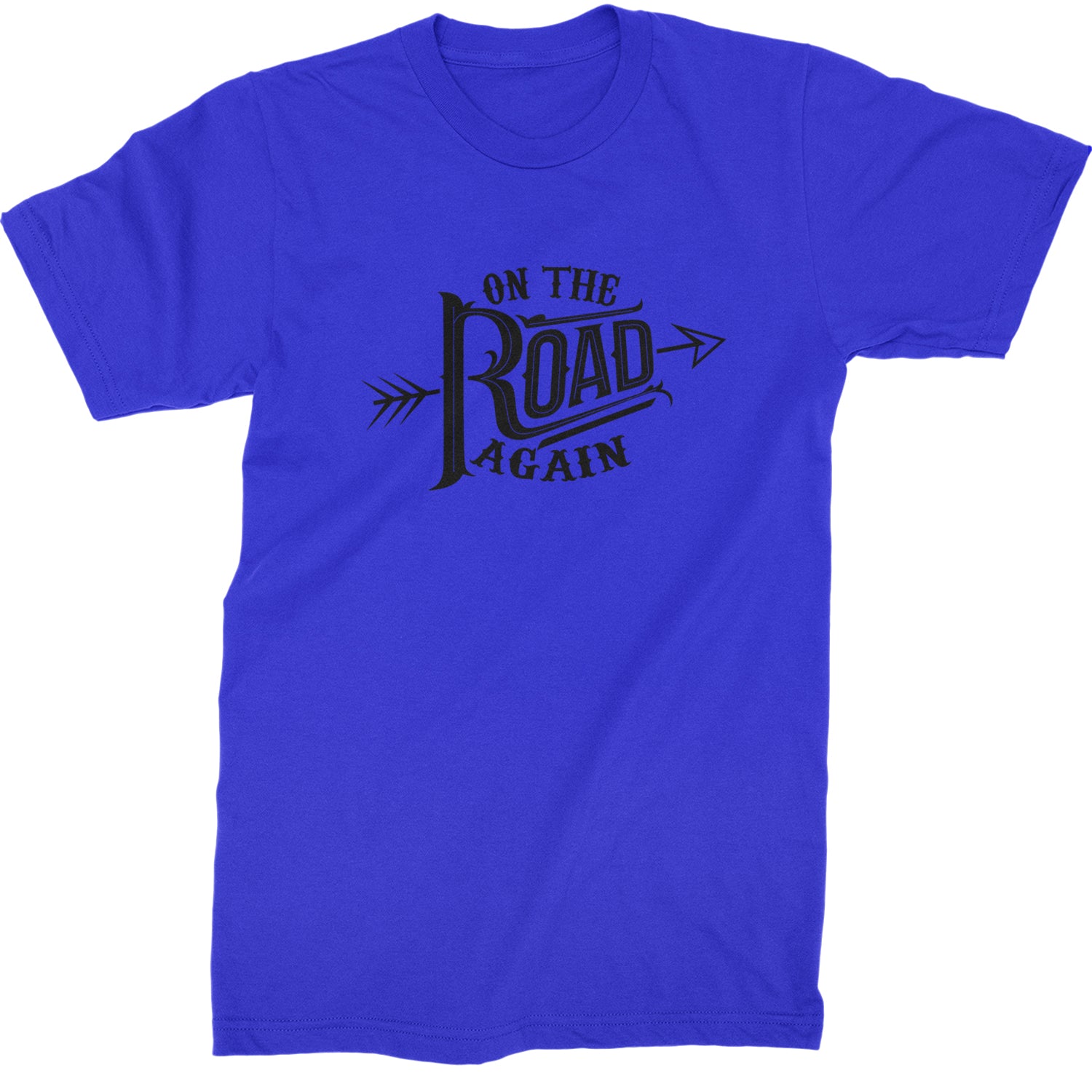 On The Road Again Hippy Country Music Mens T-shirt Royal Blue