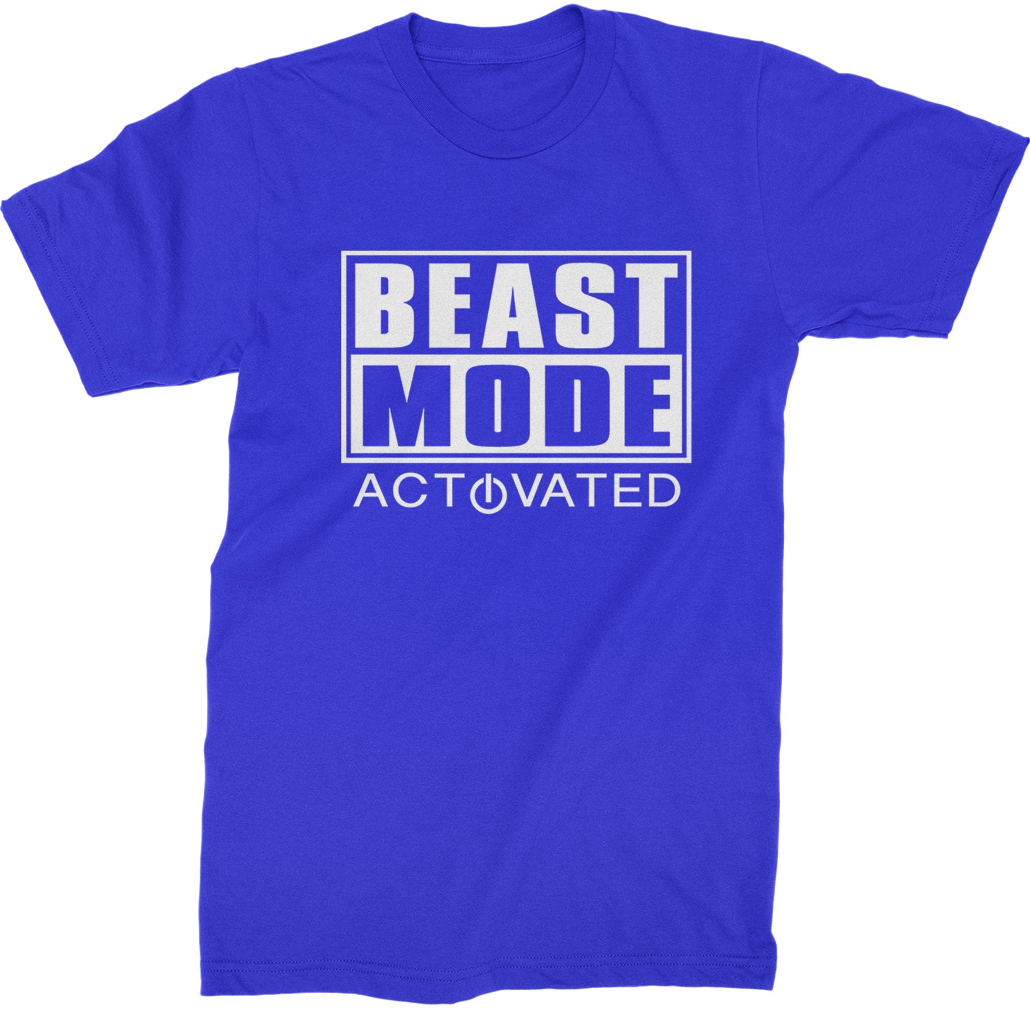 Activated Beast Mode Workout Gym Clothing Mens T-shirt Royal Blue