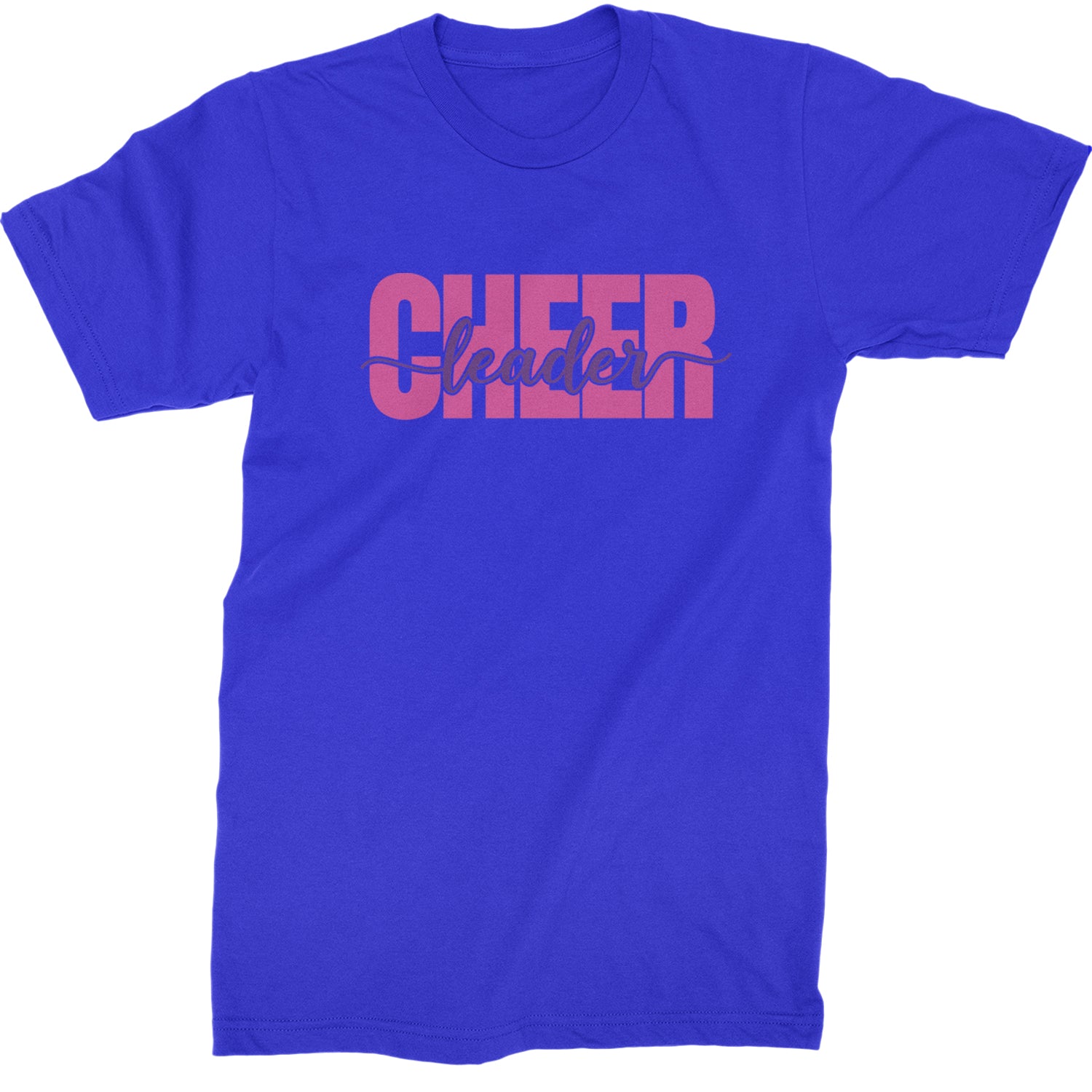 Cheerleader with Scripted Flair Mens T-shirt Royal Blue