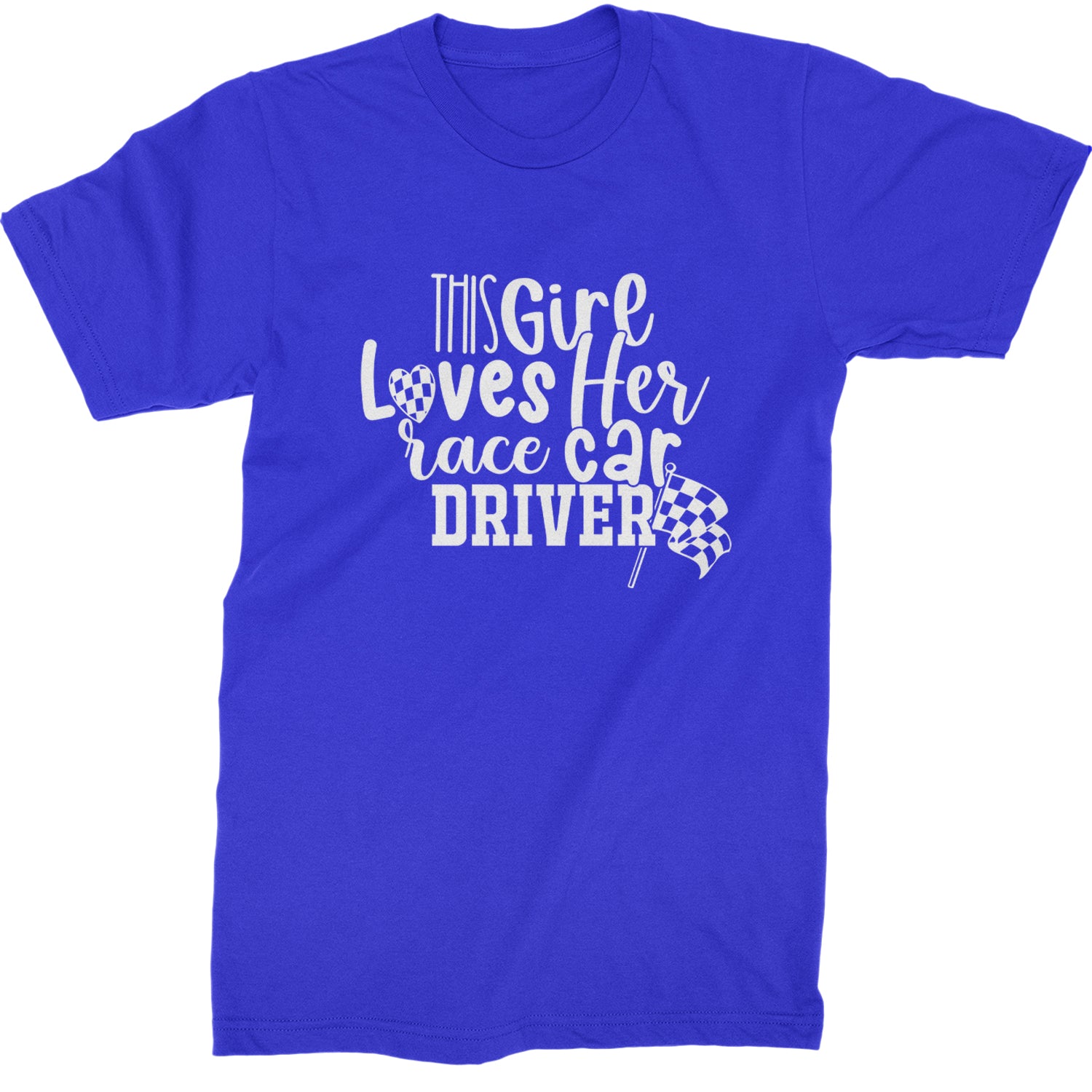 This Girl Loves Her Racecar Driver Mens T-shirt Royal Blue