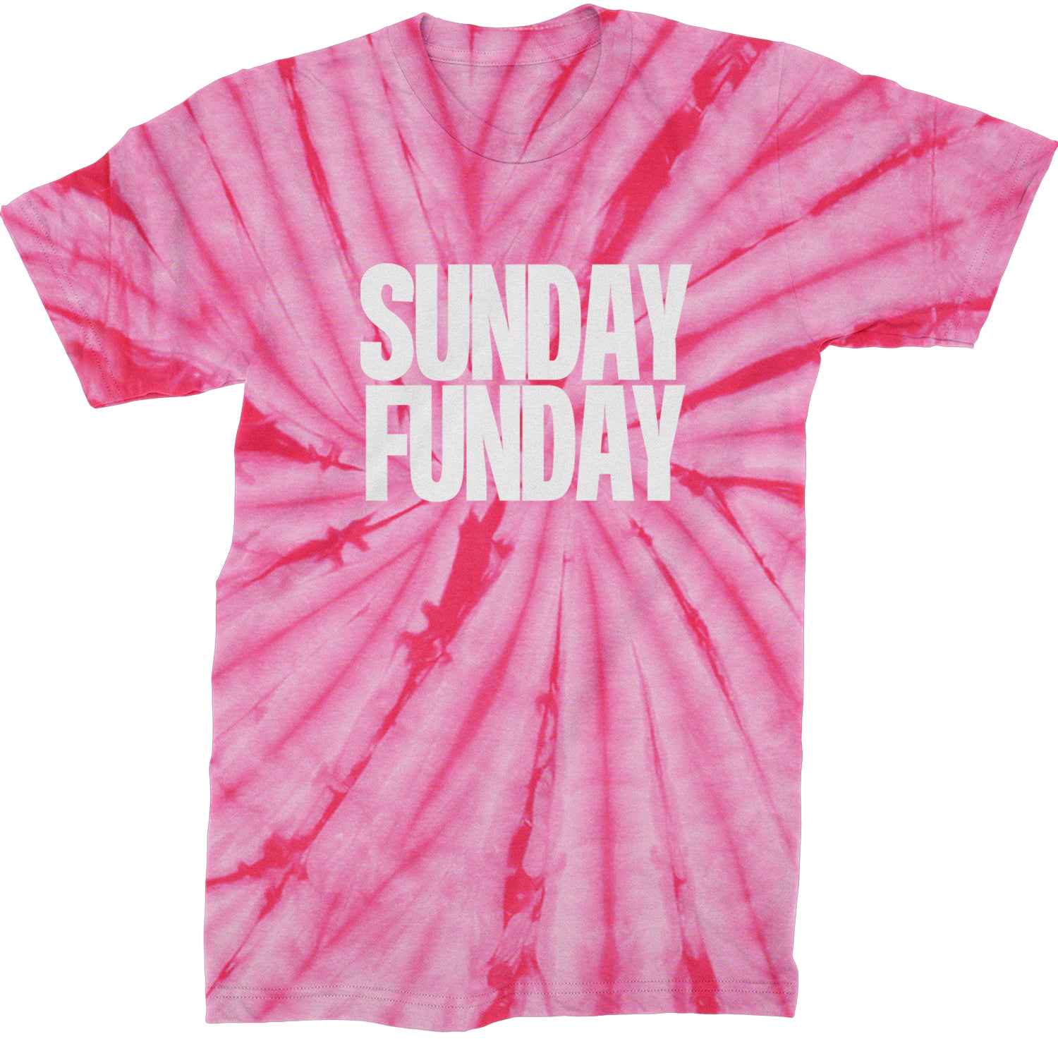 Sunday Funday  Mens T-shirt Tie-Dye Spider Pink