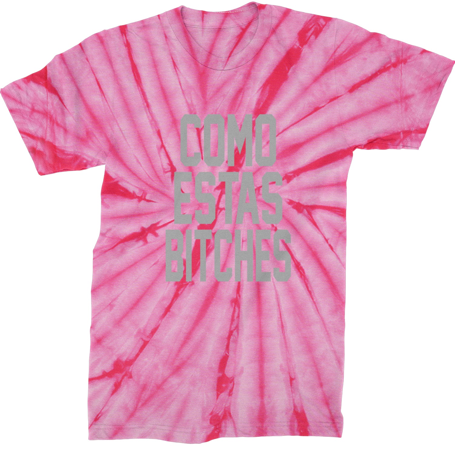 Como Estas B-tches Mens T-shirt Tie-Dye Spider Pink