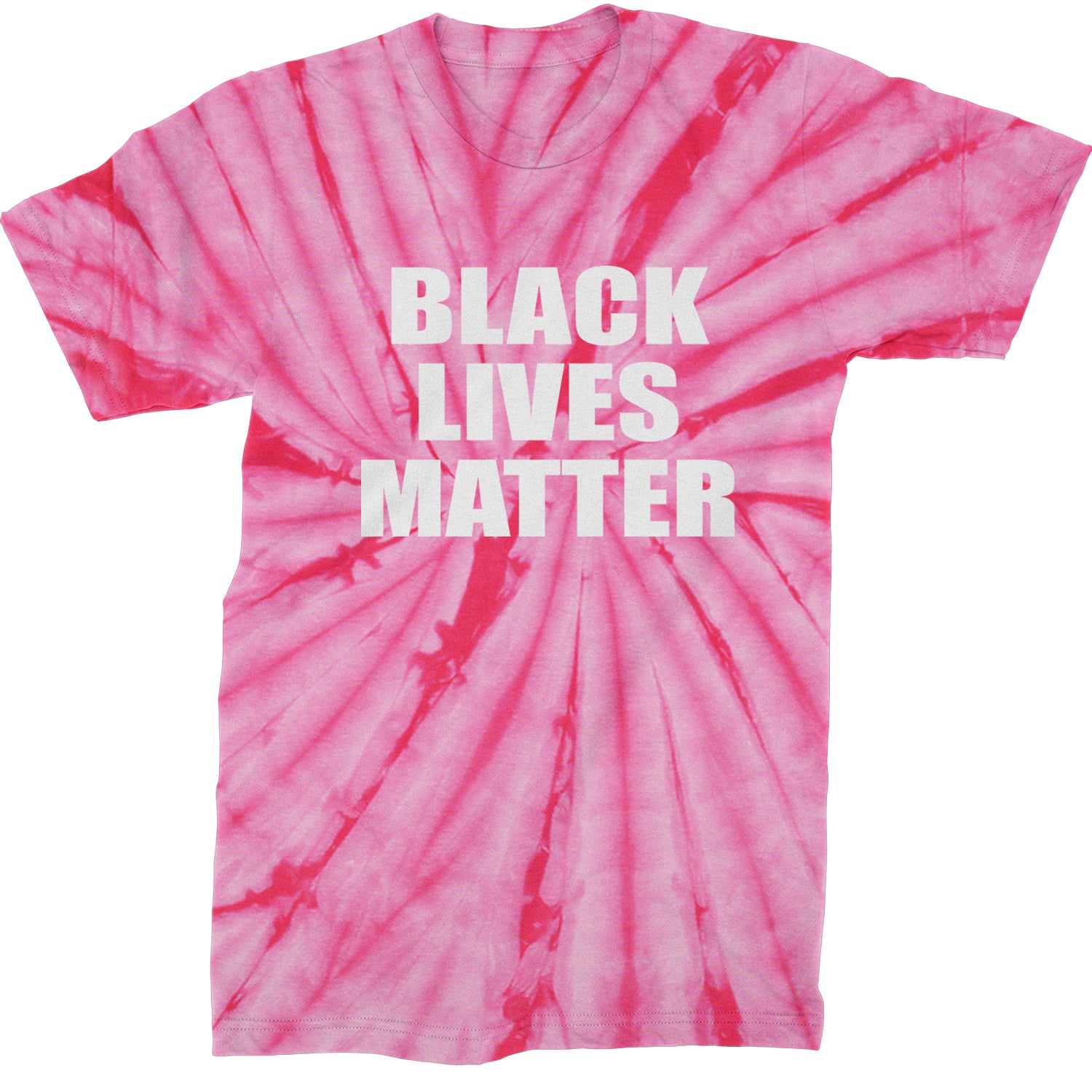 Black Lives Matter BLM Mens T-shirt Tie-Dye Spider Pink