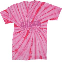 Cheer Cheer Cheer Mens T-shirt Tie-Dye Spider Pink
