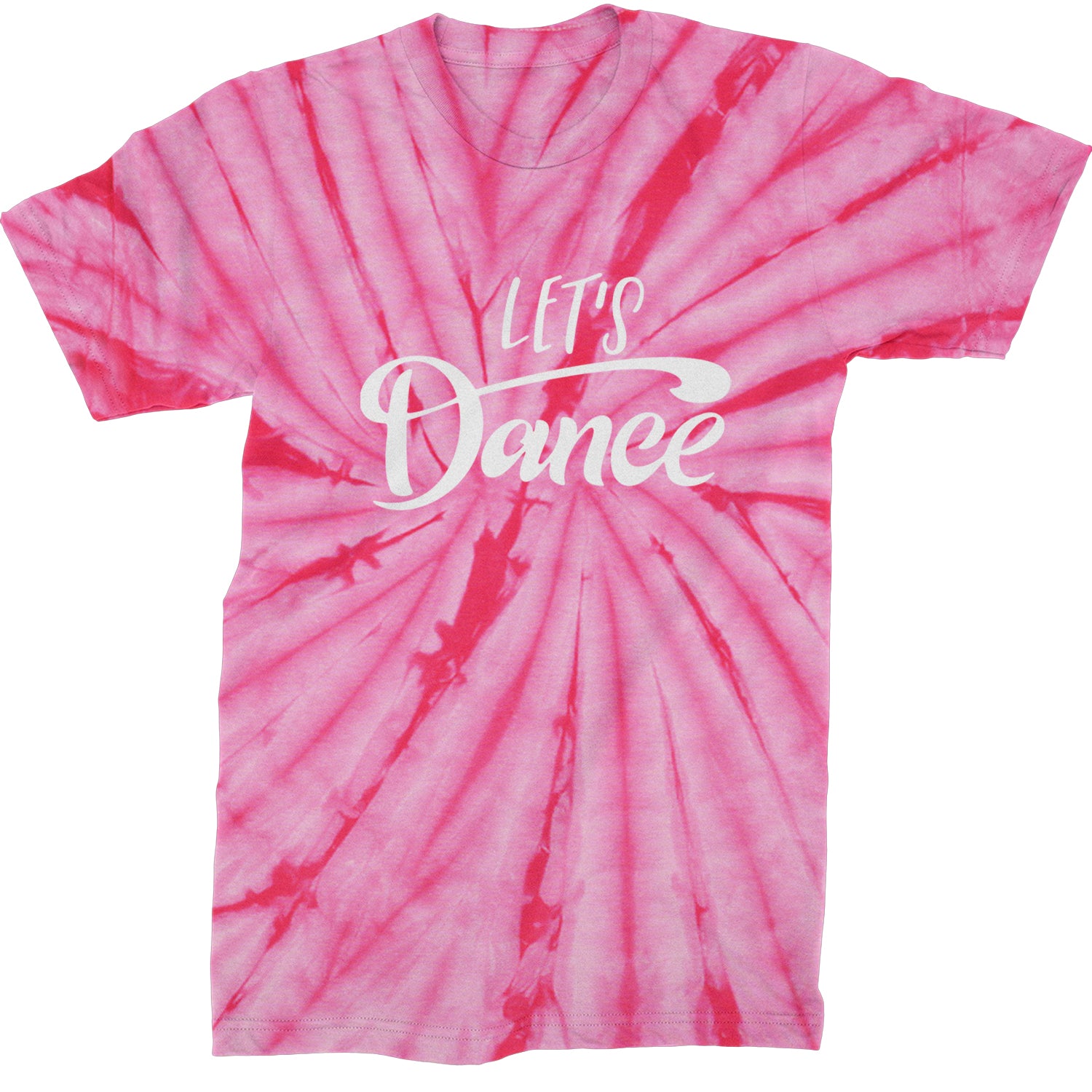 Let's Dance Mens T-shirt Tie-Dye Spider Pink