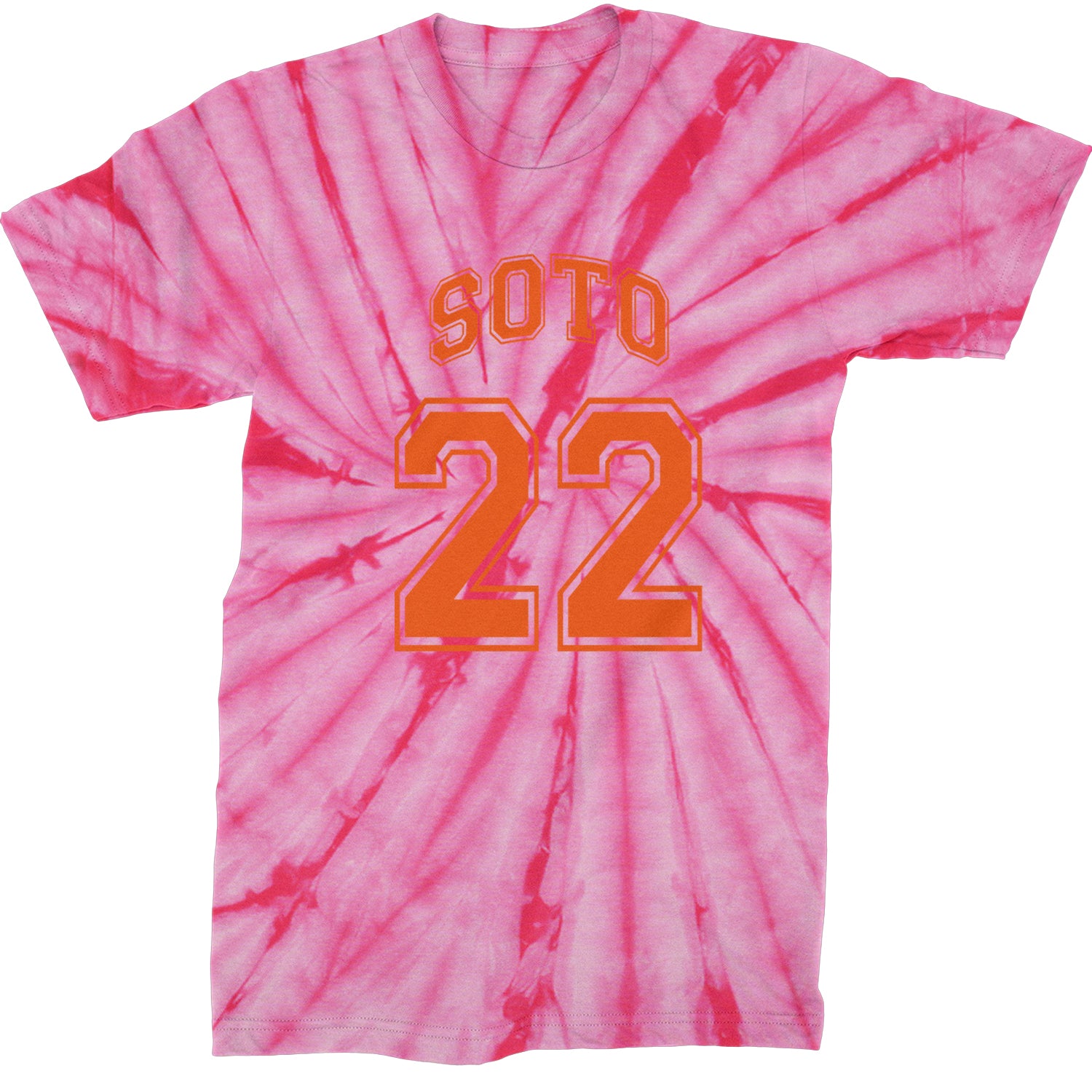 Soto Number 22  Mens T-shirt Tie-Dye Spider Pink