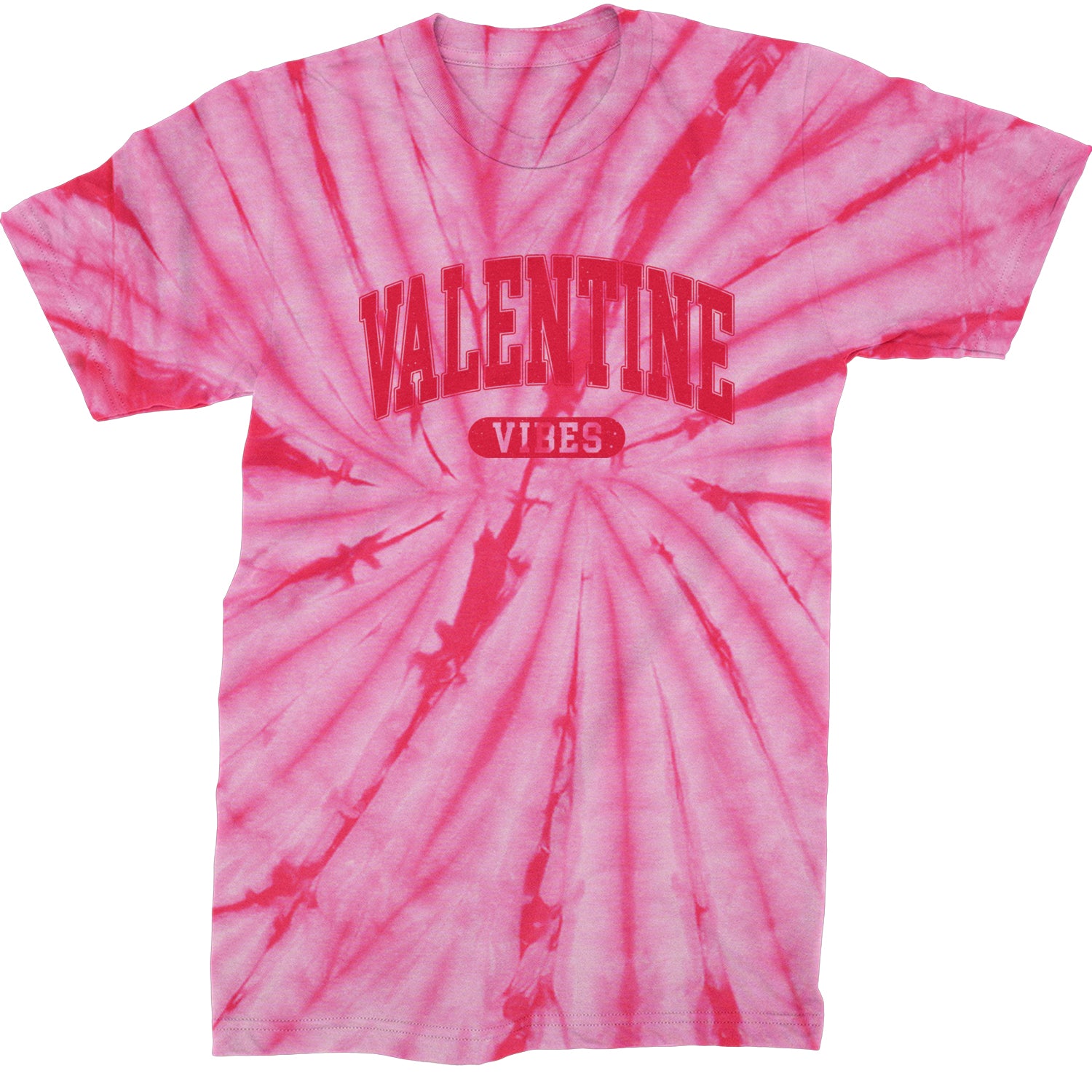 Valentines Vibes  Mens T-shirt Tie-Dye Spider Pink