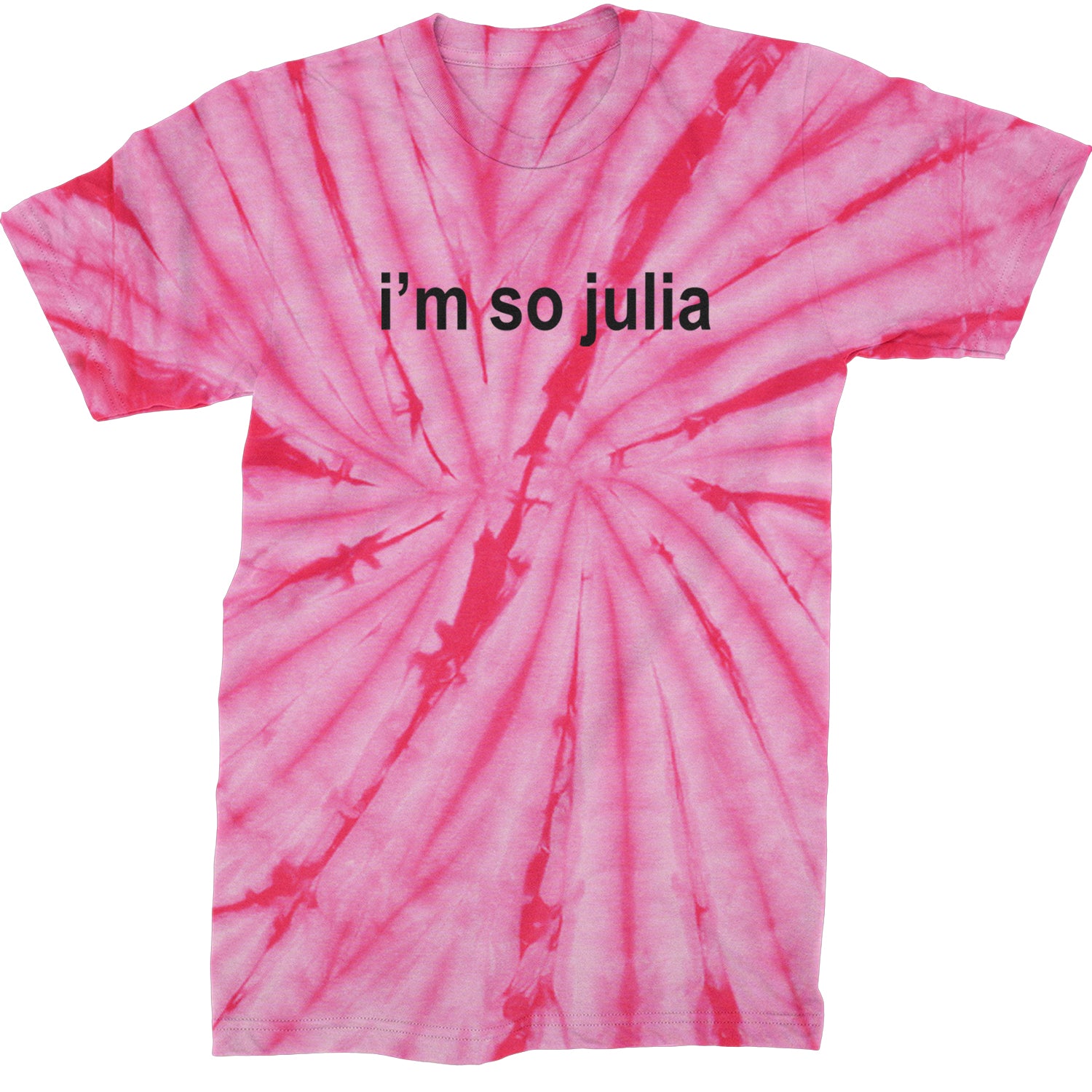 I'm So Julia Brat Green Mens T-shirt Tie-Dye Spider Pink