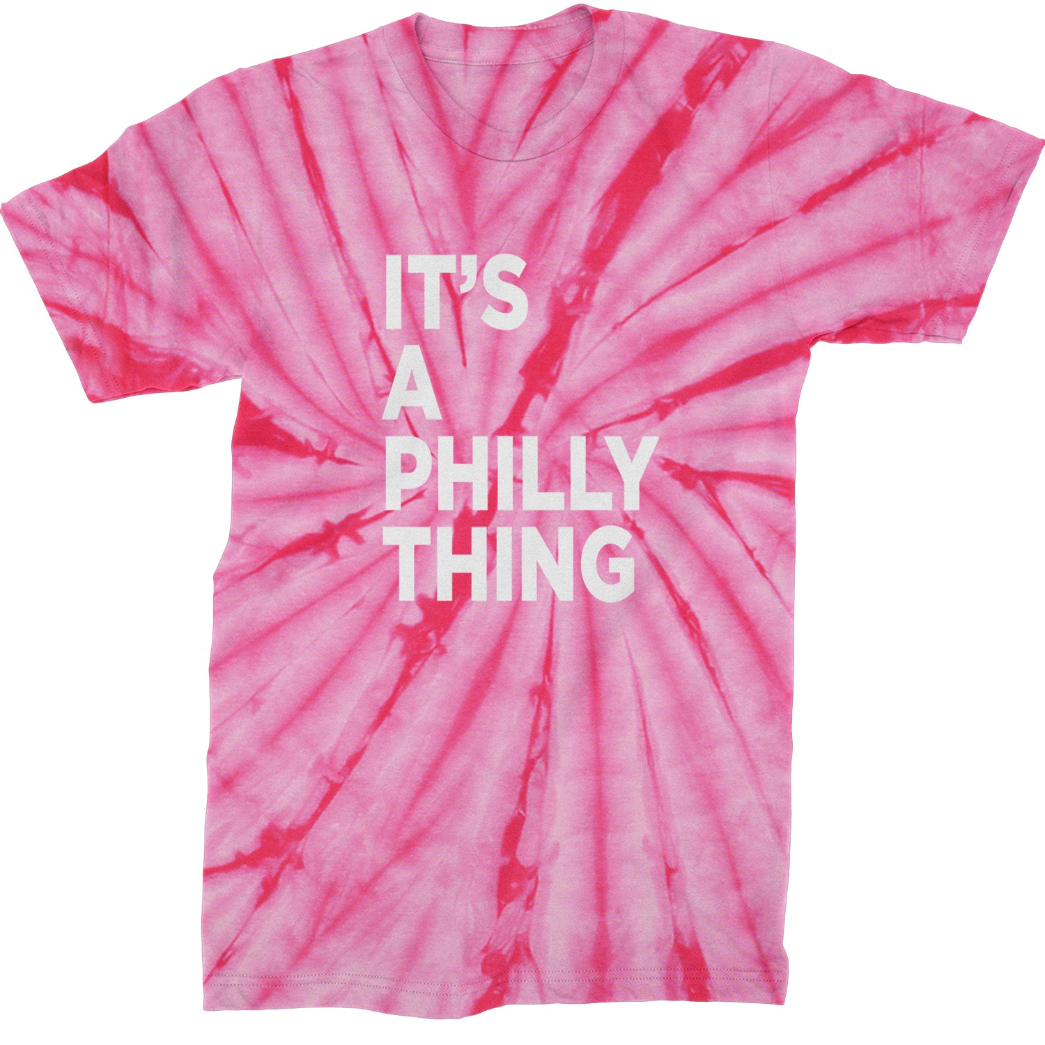 PHILLY It's A Philly Thing Mens T-shirt Tie-Dye Spider Pink