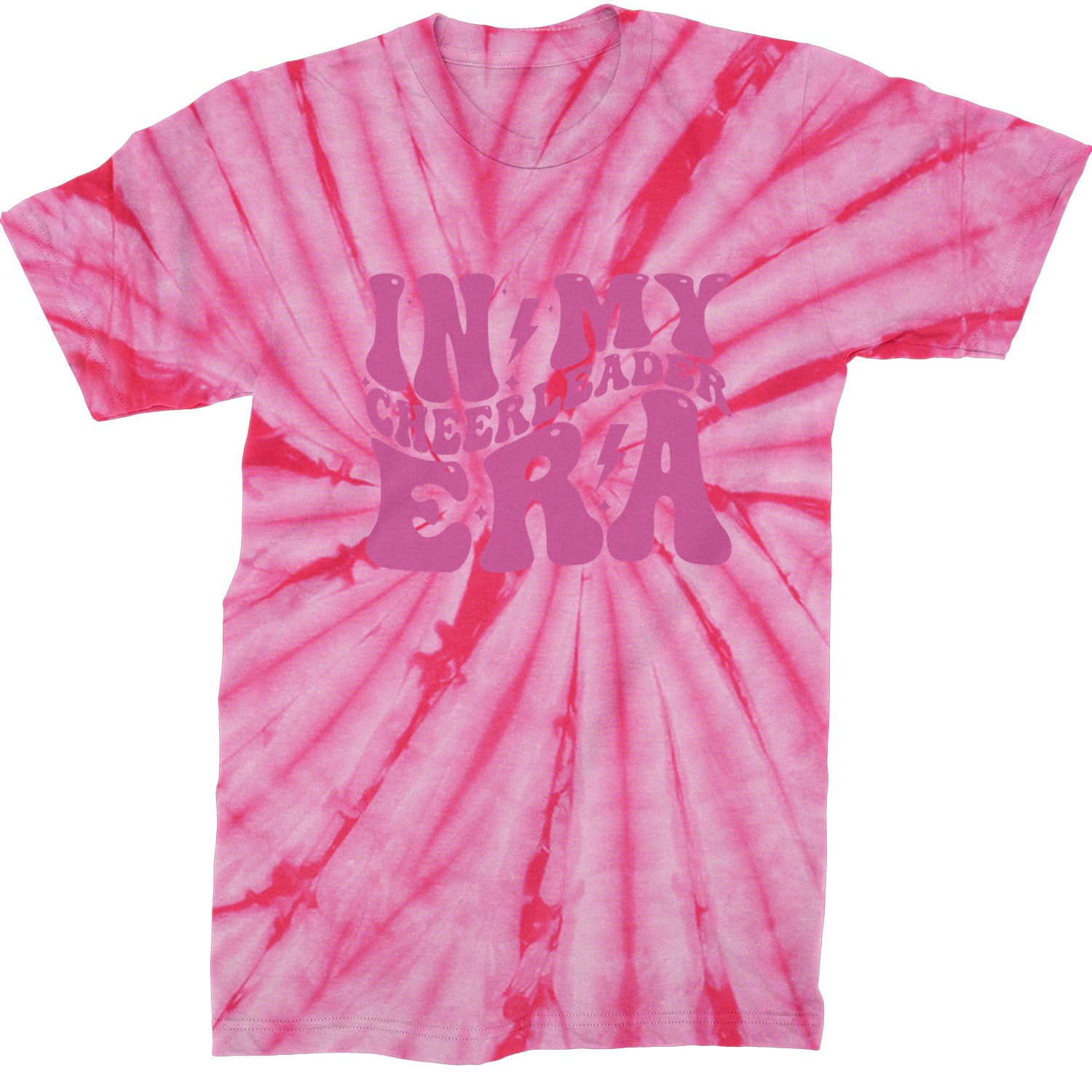 In My Cheerleader Era Mens T-shirt Tie-Dye Spider Pink