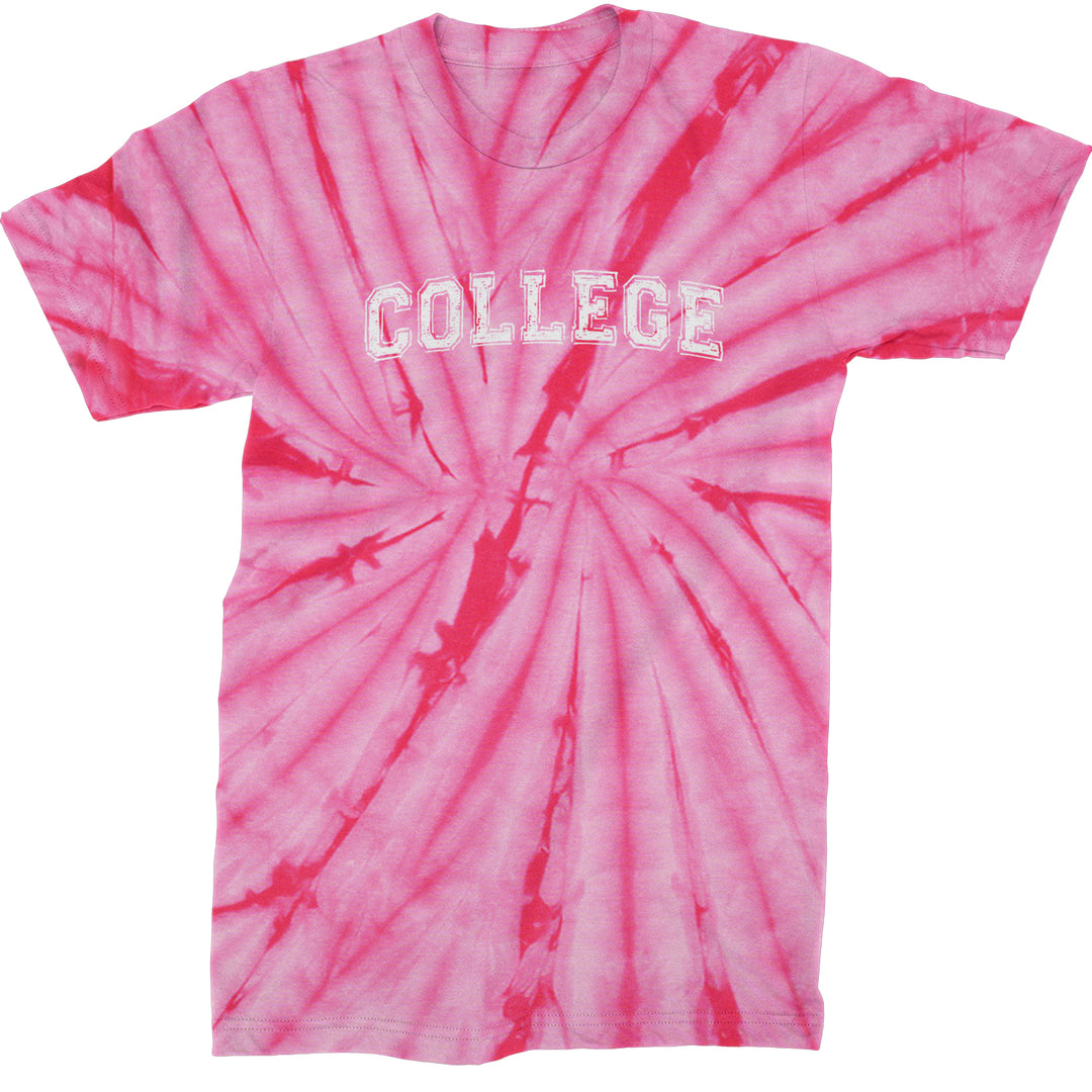College Belushi Frat House Party Bluto Tribute Animal Mens T-shirt Tie-Dye Spider Pink