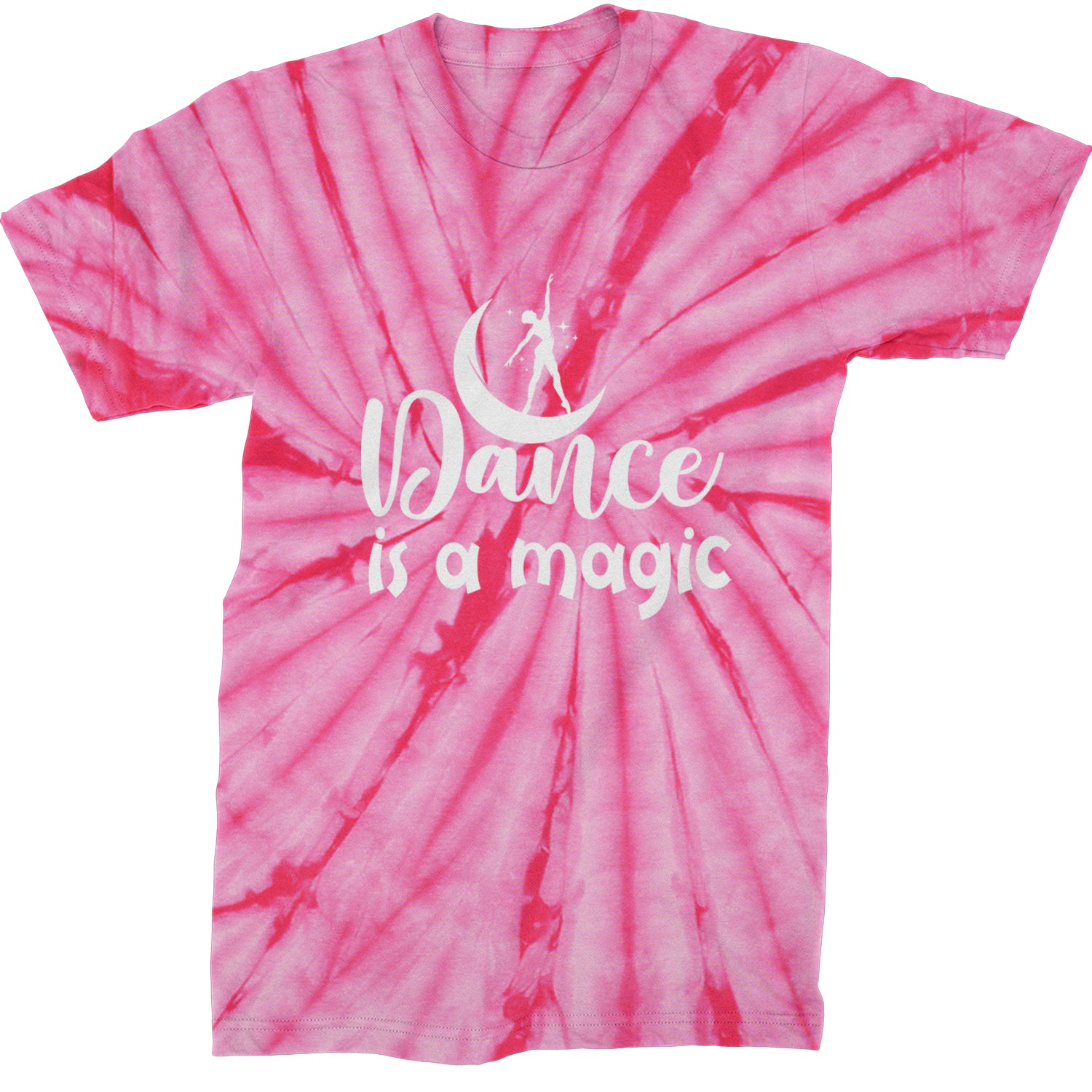 Dance Is Magic Mens T-shirt Tie-Dye Spider Pink