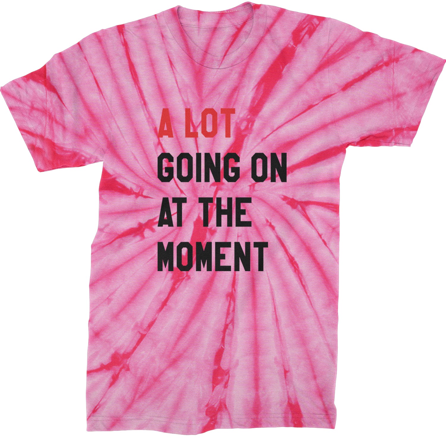 A Lot Going On At The Moment New TTPD Poet Department Mens T-shirt Tie-Dye Spider Pink
