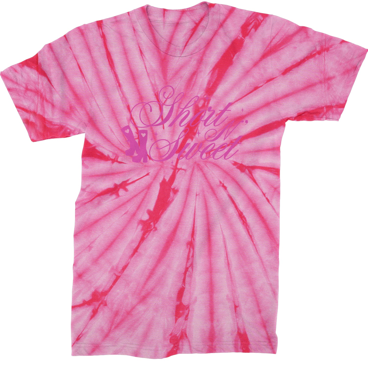 Boots Short N' Sweet  Mens T-shirt Tie-Dye Spider Pink