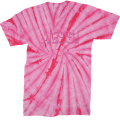 Messi OUTLINE Miami Futbol Mens T-shirt Tie-Dye Spider Pink