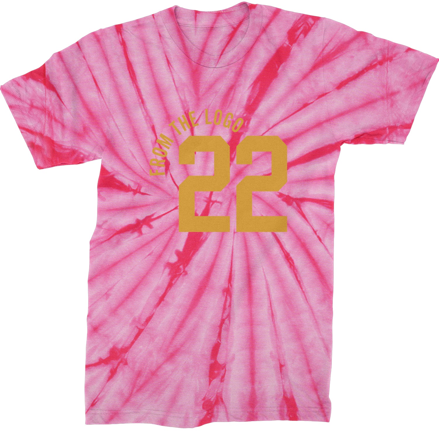 From The Logo #22 Basketball Mens T-shirt Tie-Dye Spider Pink